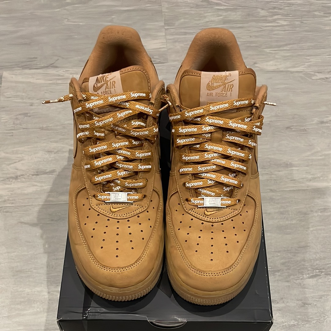 Supreme × Nike Air Force 1 Low "Flax/Wheat"