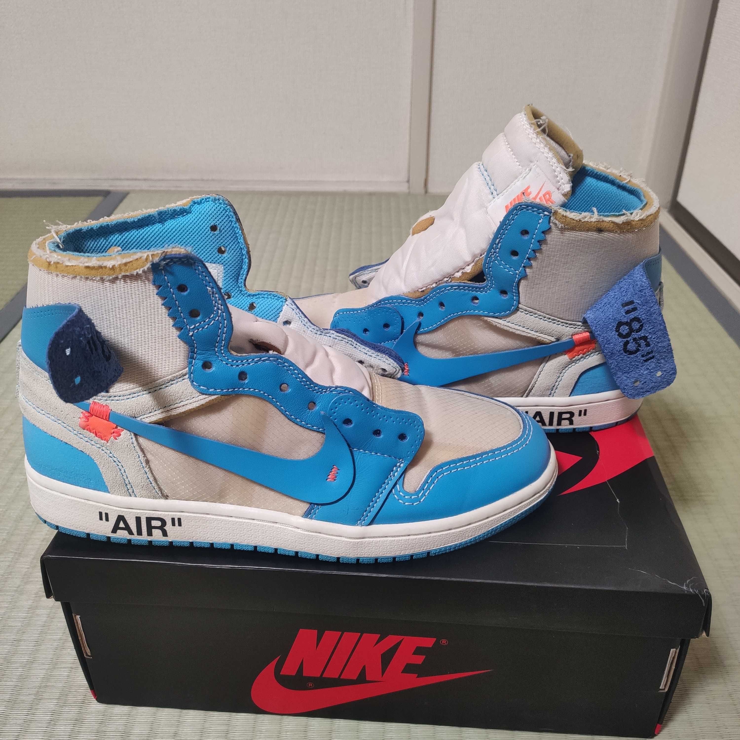 Off-White × Nike Air Jordan 1 High UNC "White/Dark Powder Blue"