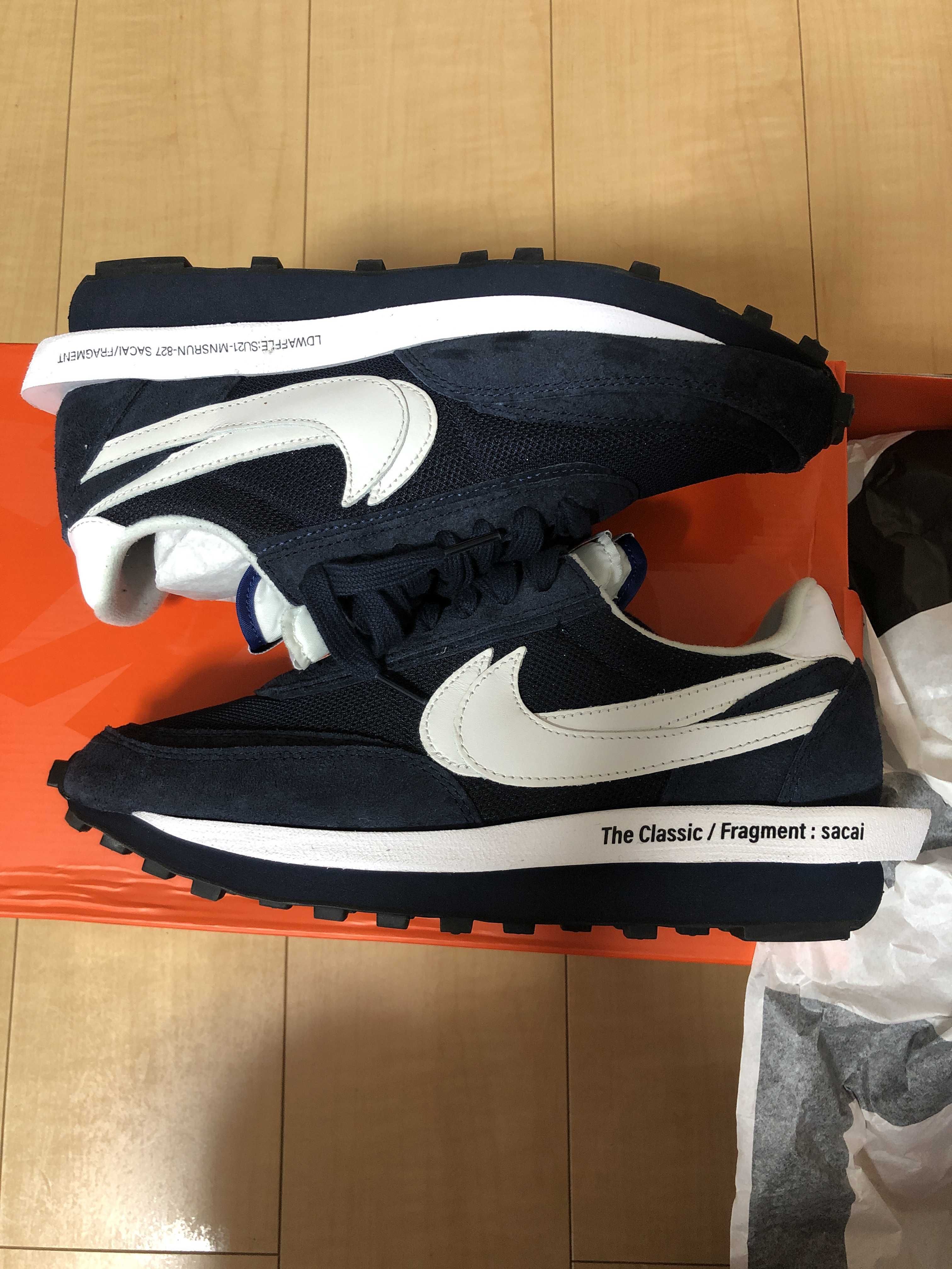 Fragment × sacai × Nike LD Waffle "Blackended Blue"