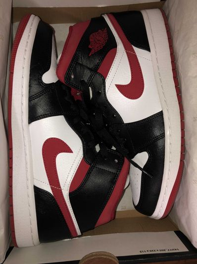 Nike Air Jordan 1 Mid "White/Gym Red Black"