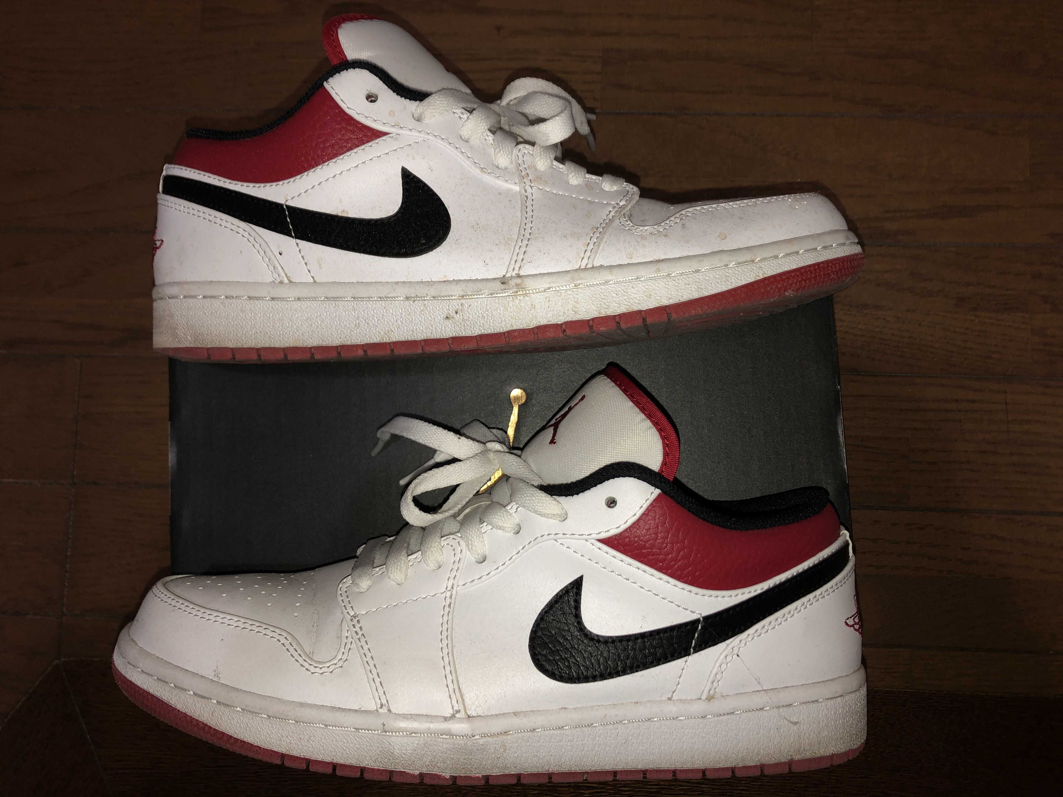 NIKE AIR JORDAN 1 LOW "WHITE/UNIVERSITY RED/BLACK"