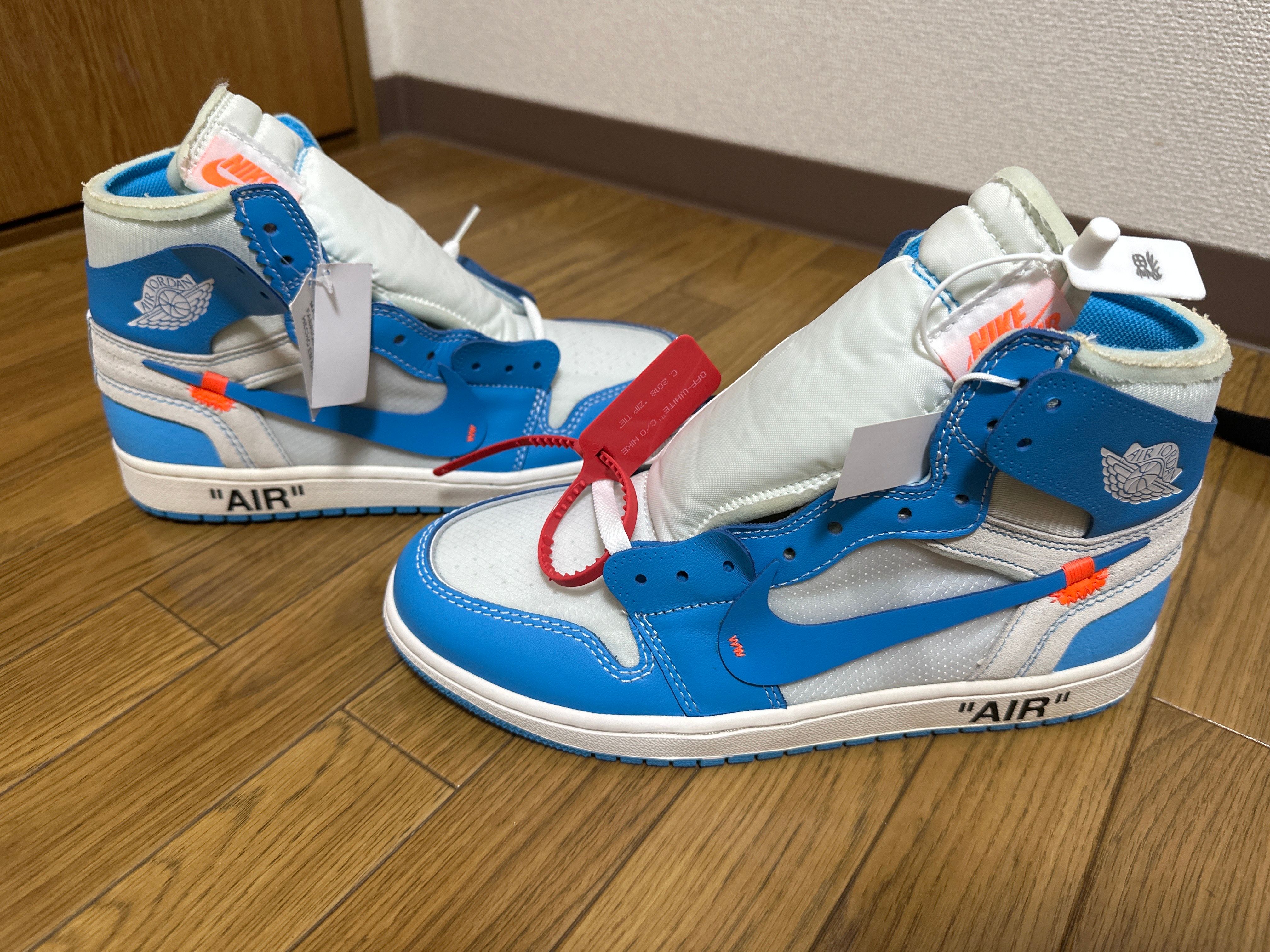 Off-White × Nike Air Jordan 1 High UNC "White/Dark Powder Blue"