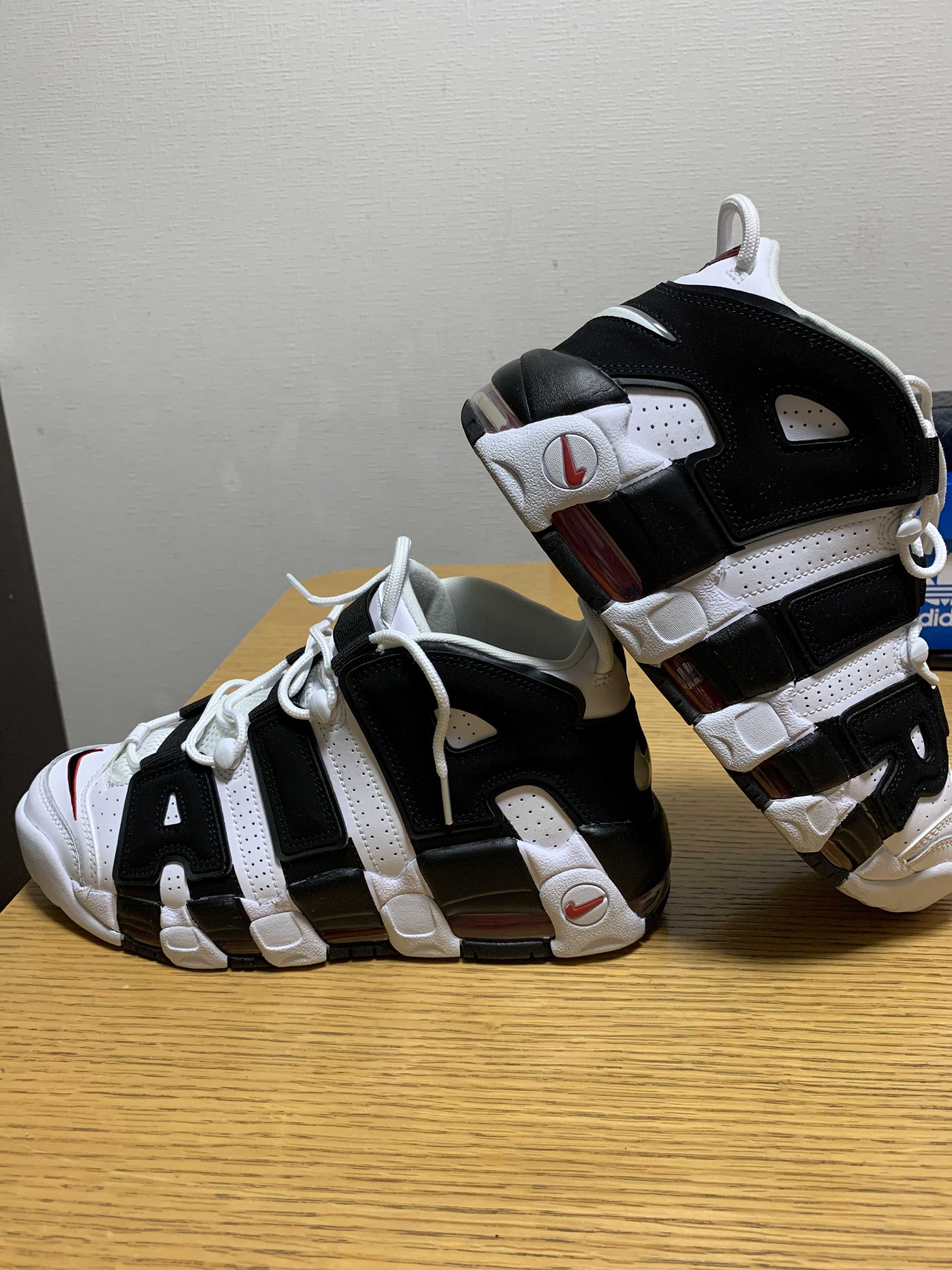 NIKE AIR MORE UPTEMPO "WHITE/BLACK/UNIVERSITY RED"(2020)