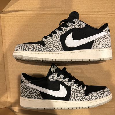 Nike GS Air Jordan 1 Retro Low OG "Black Cement"