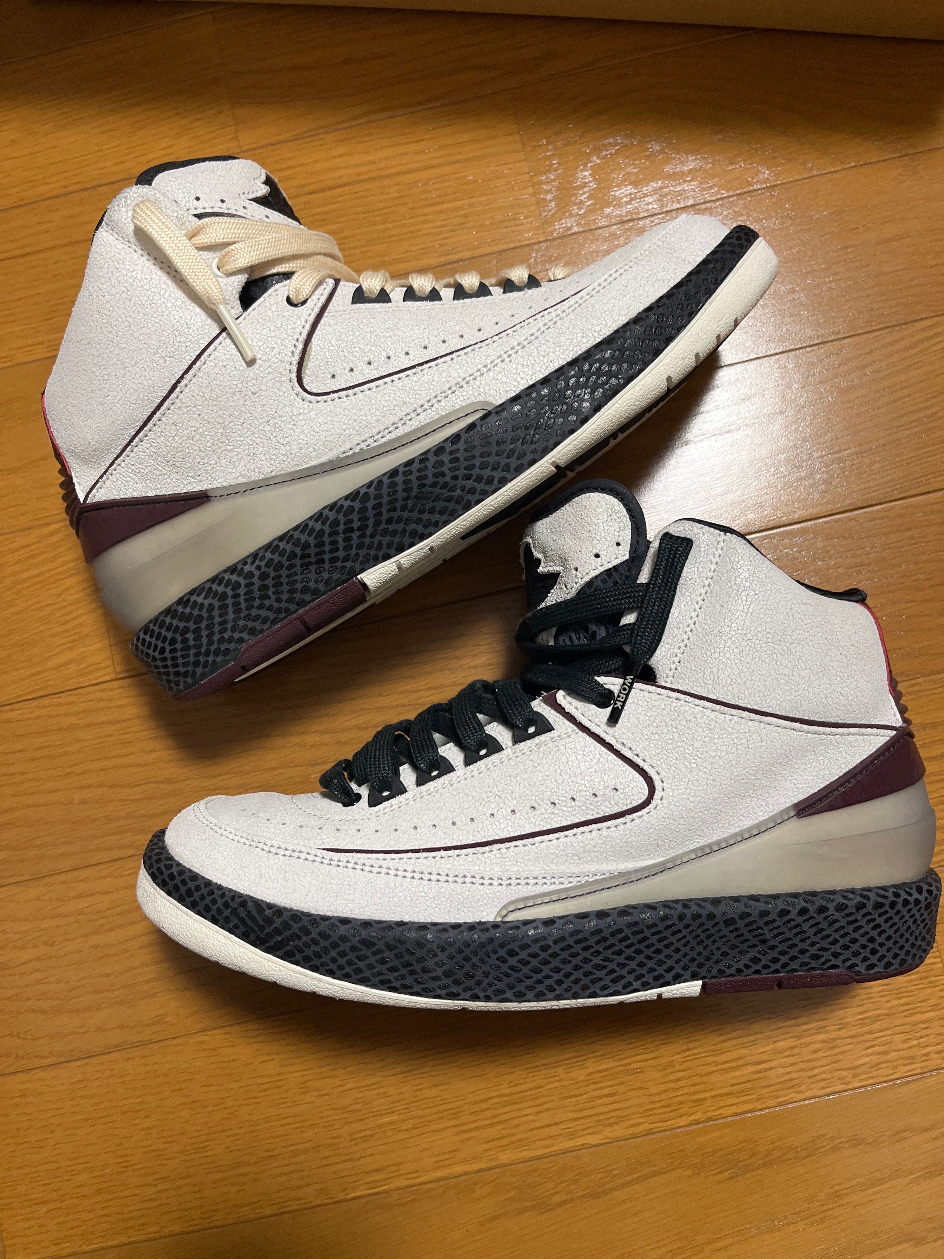 A Ma Maniere × Nike Air Jordan 2 "Airness/Sail and Burgundy"