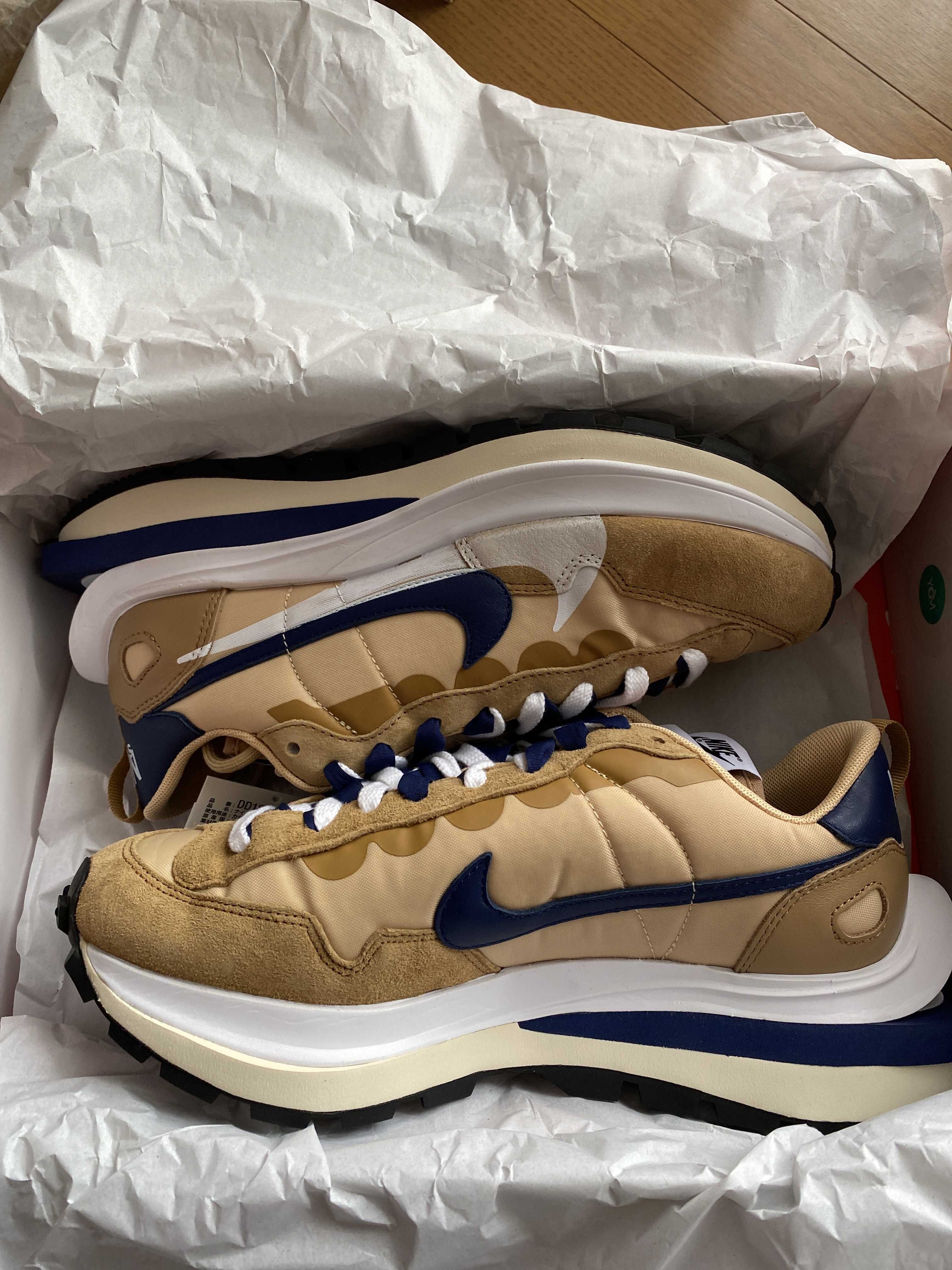 Sacai × Nike Vapor Waffle "Sesame And Blue Void"