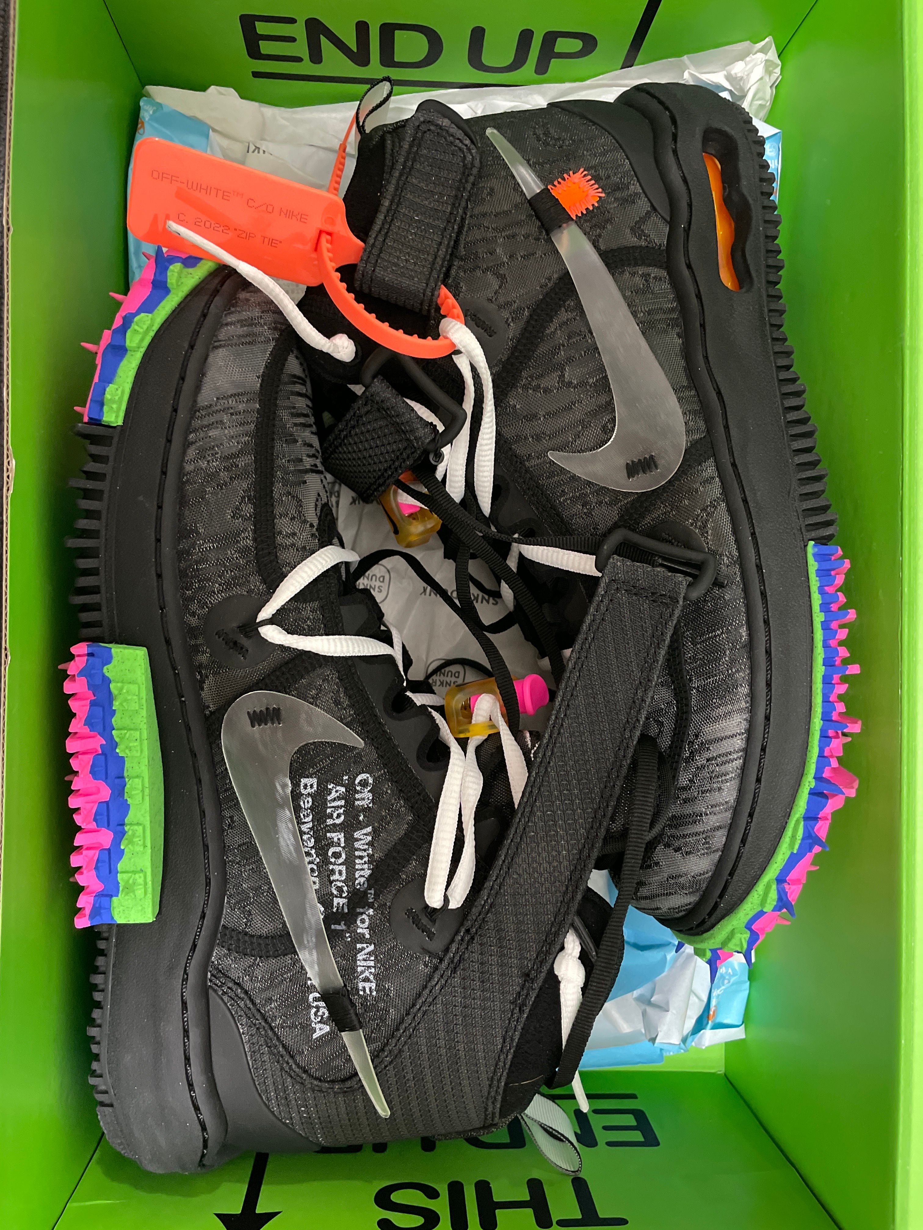 Off-White × Nike Air Force 1 Mid "Black"