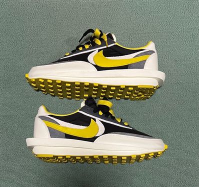 UNDERCOVER × sacai × Nike LD Waffle "Black/Sail-Dark Grey-Bright Citron"