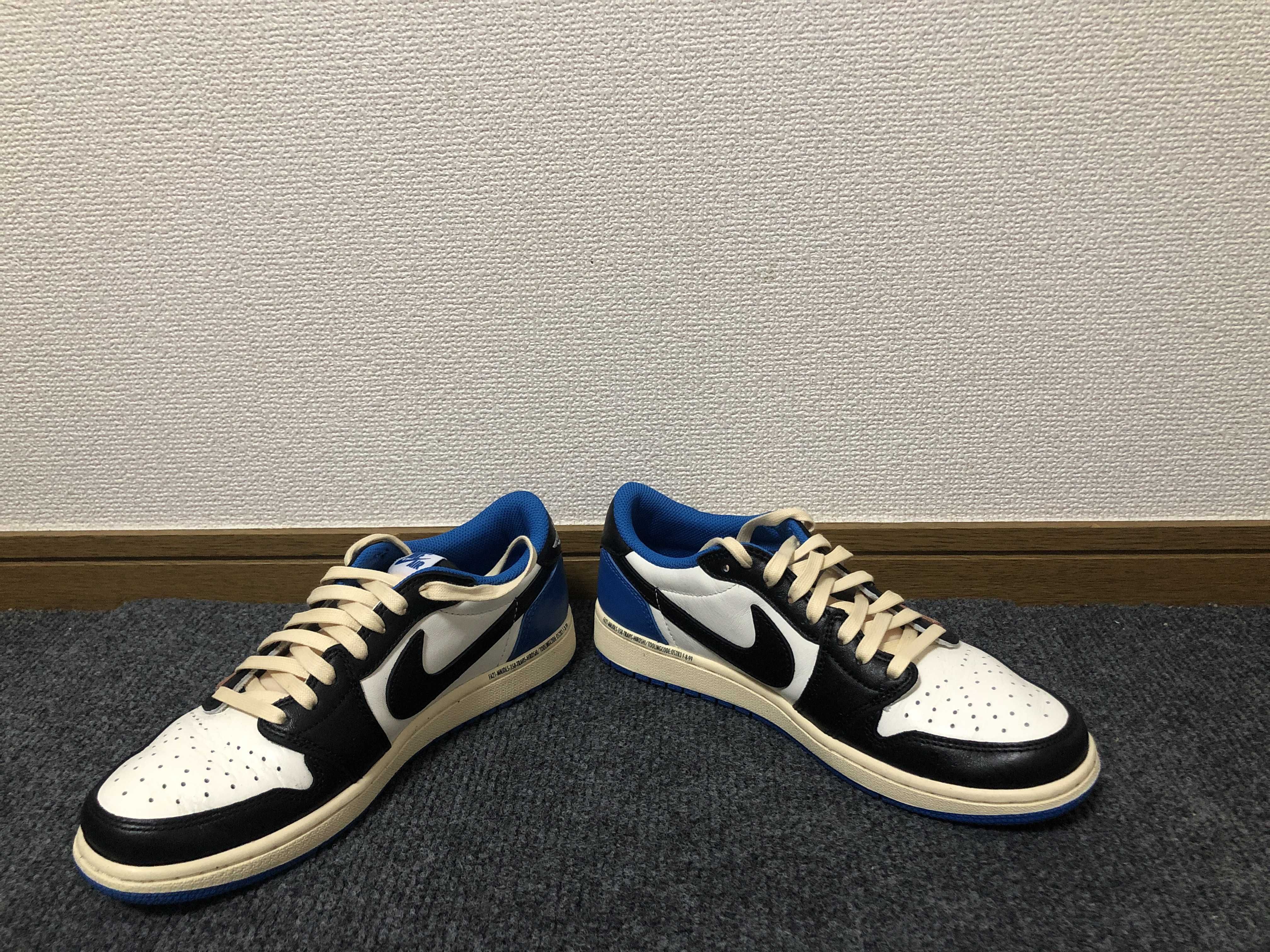 Travis Scott × fragment design × Nike Air Jordan 1 Low OG SP "Military Blue"