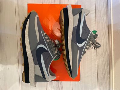 CLOT × Sacai × Nike LD Waffle "Grey Obsidian/Cool Grey"