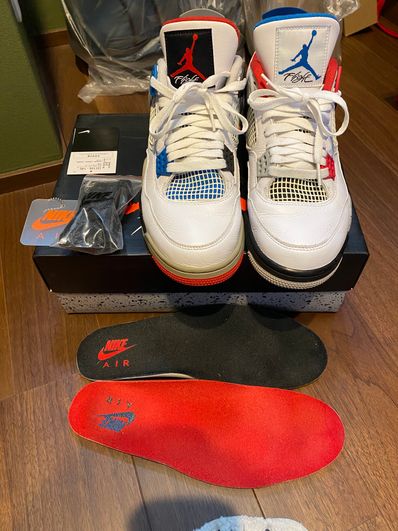 Retro 4 red and 2025 white