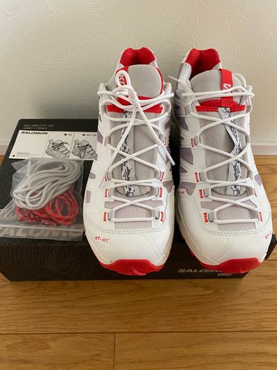 KITH × Salomon XT-4K "Bright White/Ashes of Roses/Fiery Red"