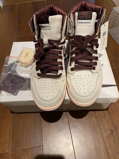 A Ma Maniere × Nike Air Jordan 1 Retro High OG "Sail and Burgundy"