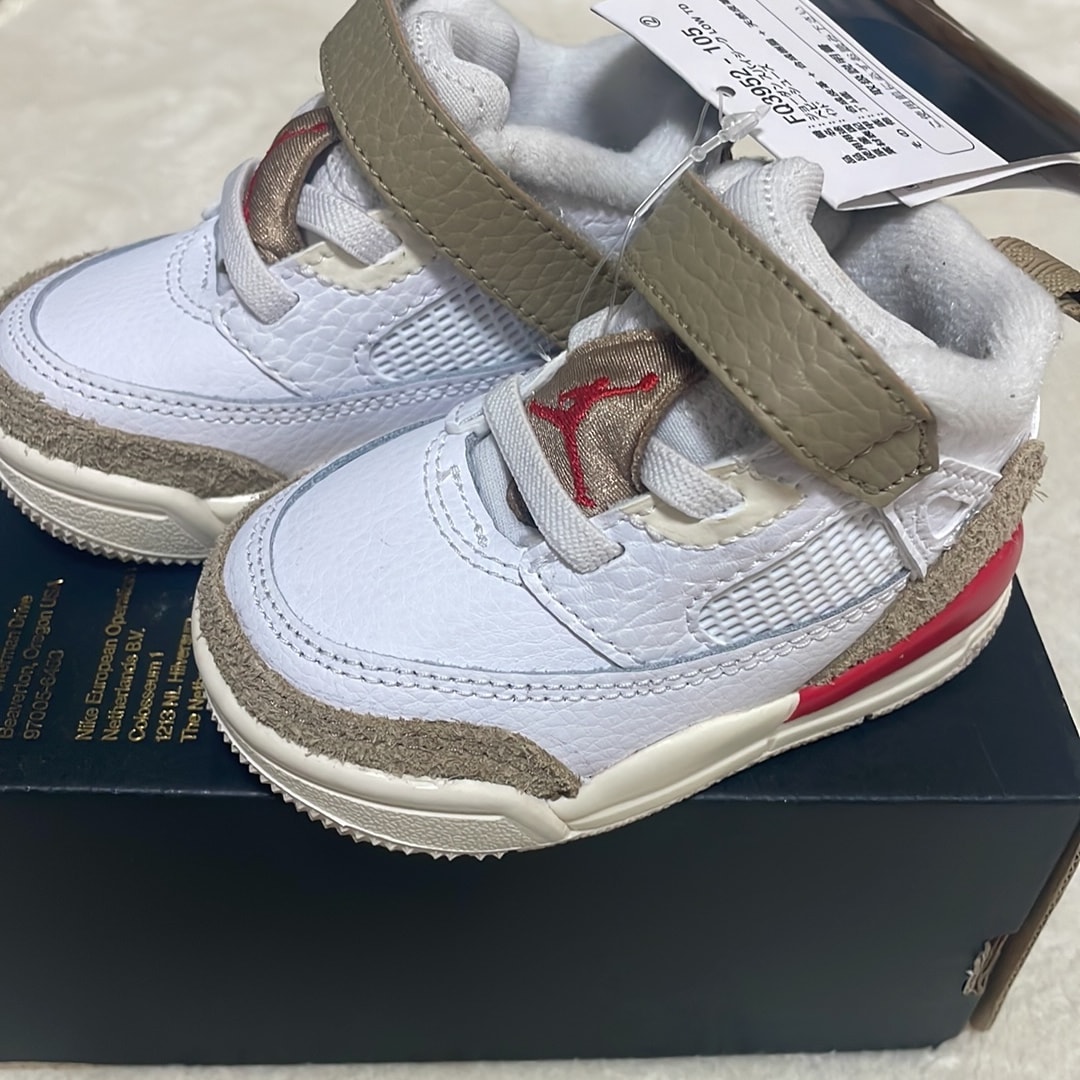Nike TD Jordan Spizike Low "White/Desert Camo/Sail/Fire Red"