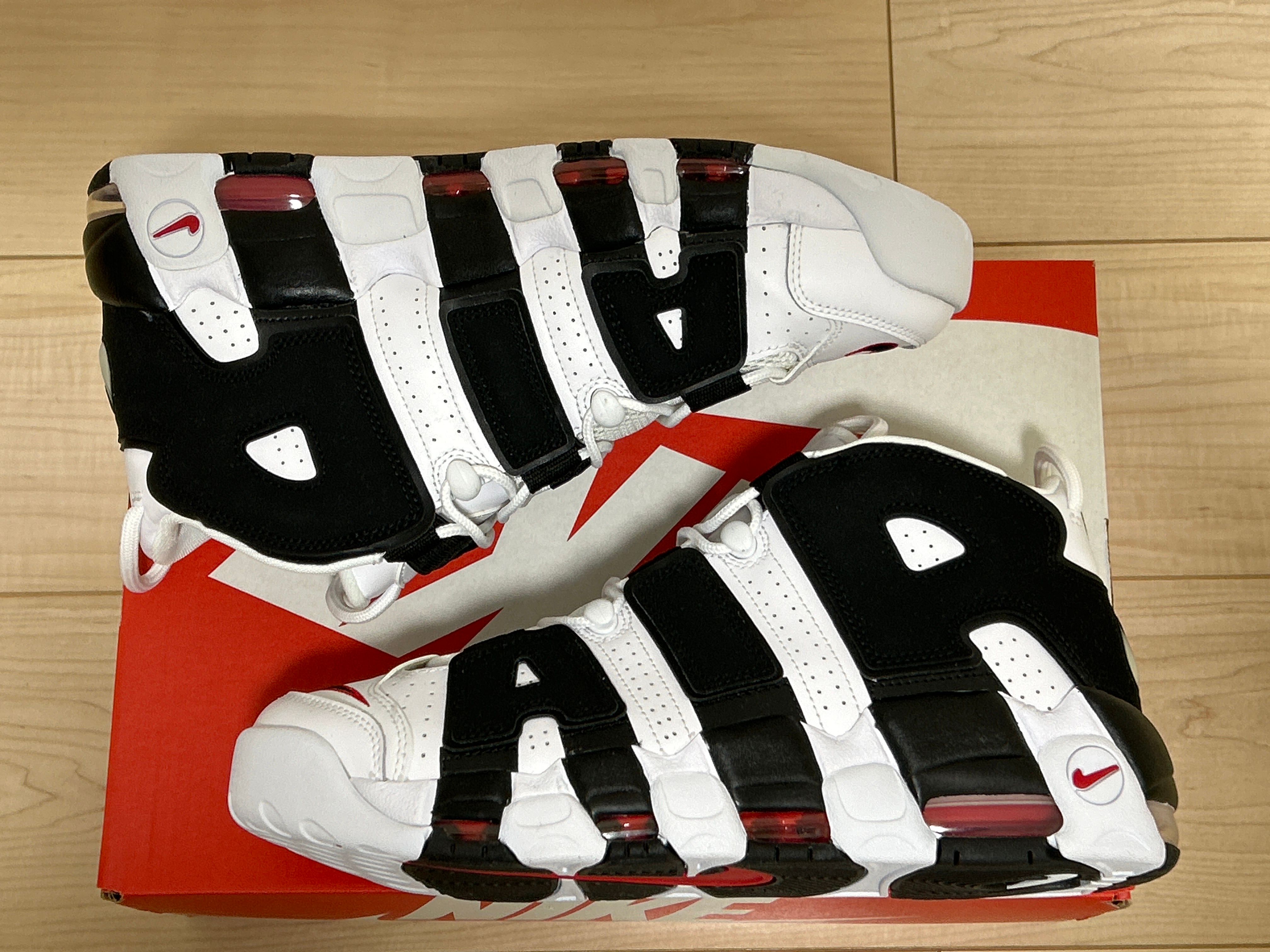 NIKE AIR MORE UPTEMPO "WHITE/BLACK/UNIVERSITY RED"(2020)