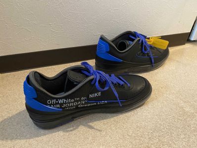 Off-White × Nike Air Jordan 2 Low "Black and Varsity Royal"
