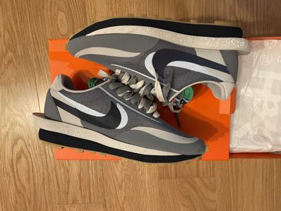 CLOT × Sacai × Nike LD Waffle "Grey Obsidian/Cool Grey"