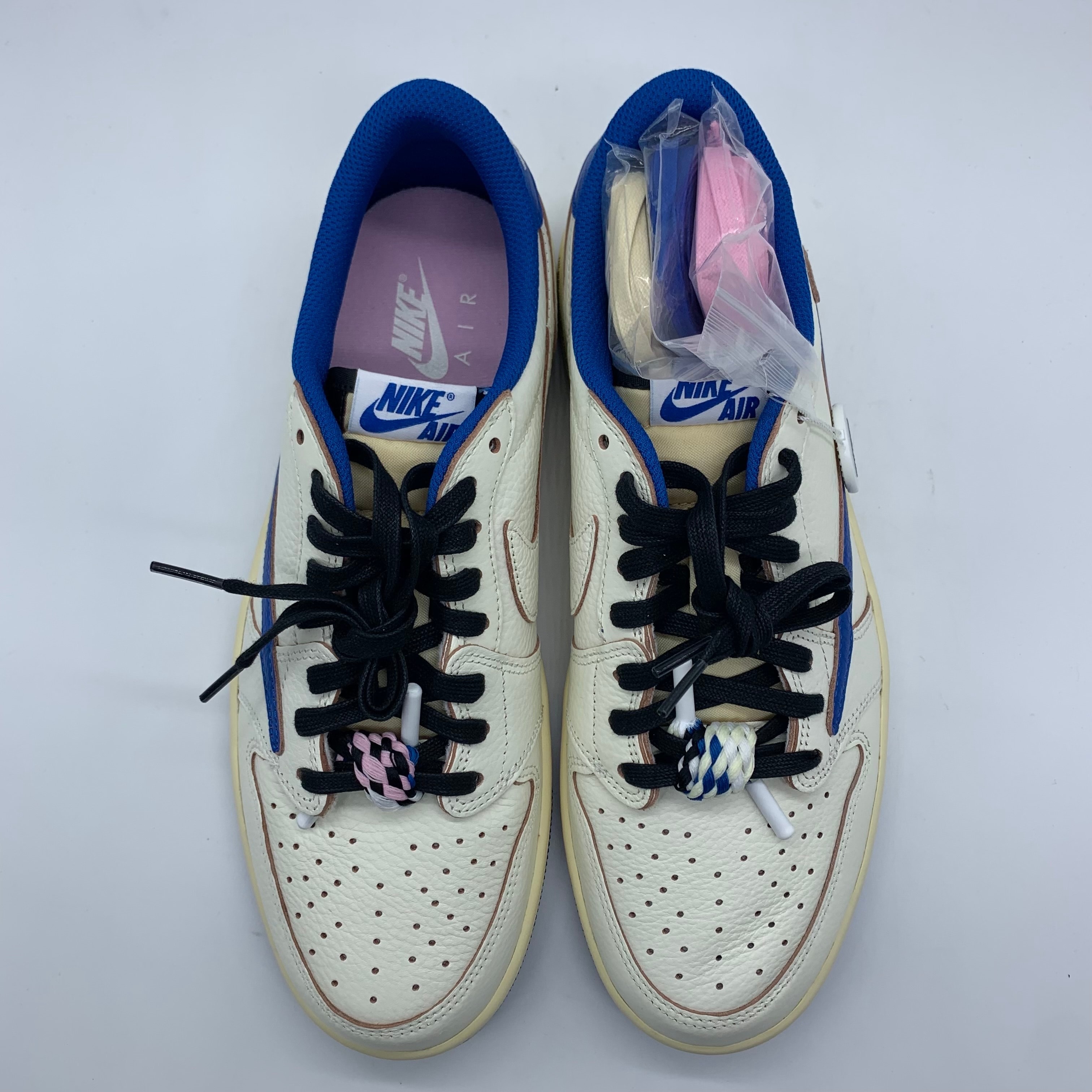 Travis Scott × fragment design × Nike Air Jordan 1 Low OG "Sail/Military Blue"