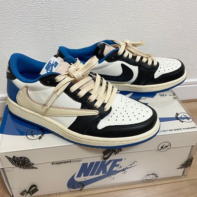 Travis Scott × fragment design × Nike Air Jordan 1 Low OG SP "Military Blue"