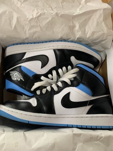 Nike Women's Air Jordan 1 Mid "Black/University Blue"