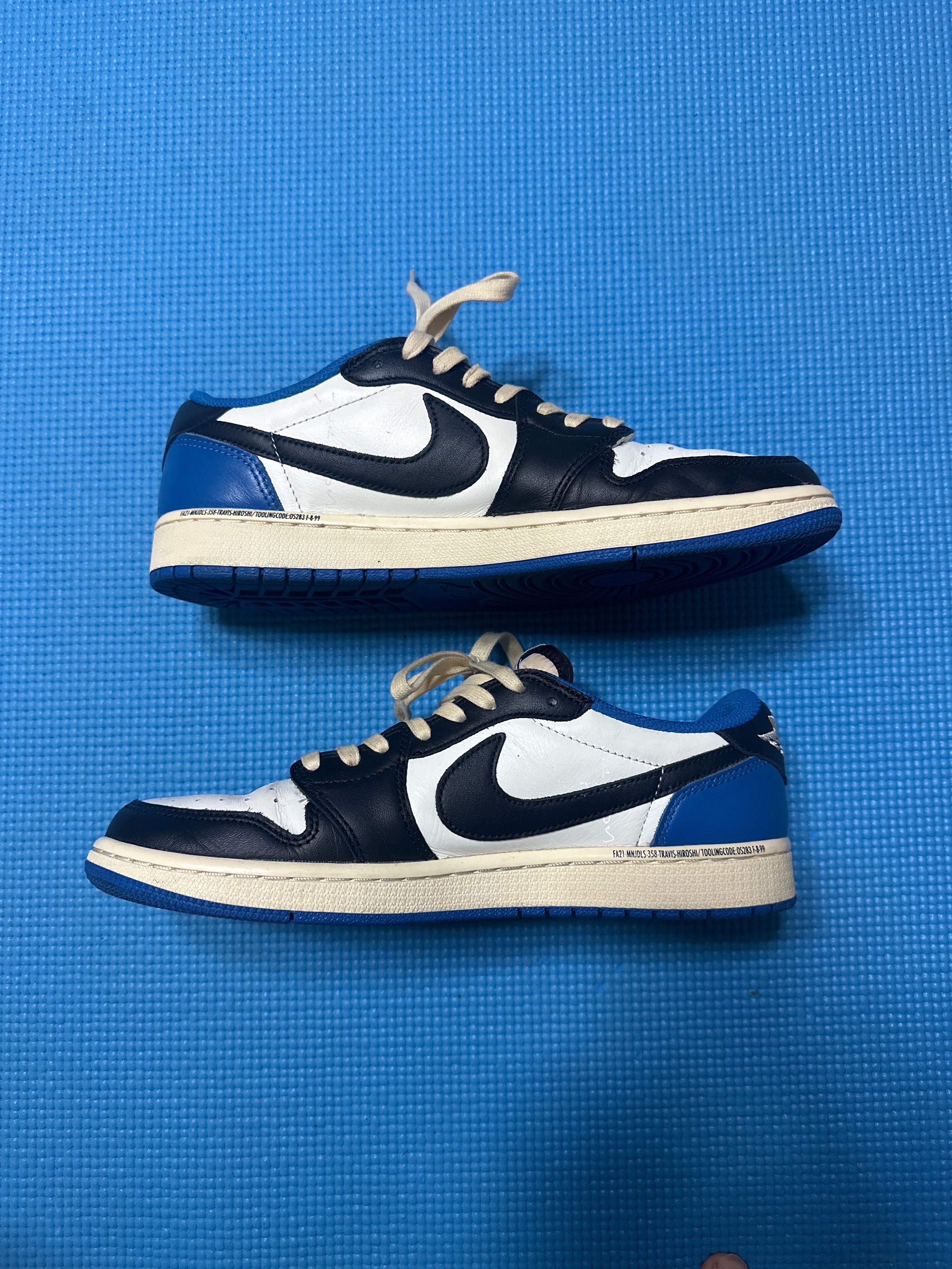 Travis Scott × fragment design × Nike Air Jordan 1 Low OG SP "Military Blue"