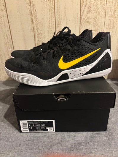 Nike Kobe 9 Elite Low EM Protro "Black/White/University Gold"