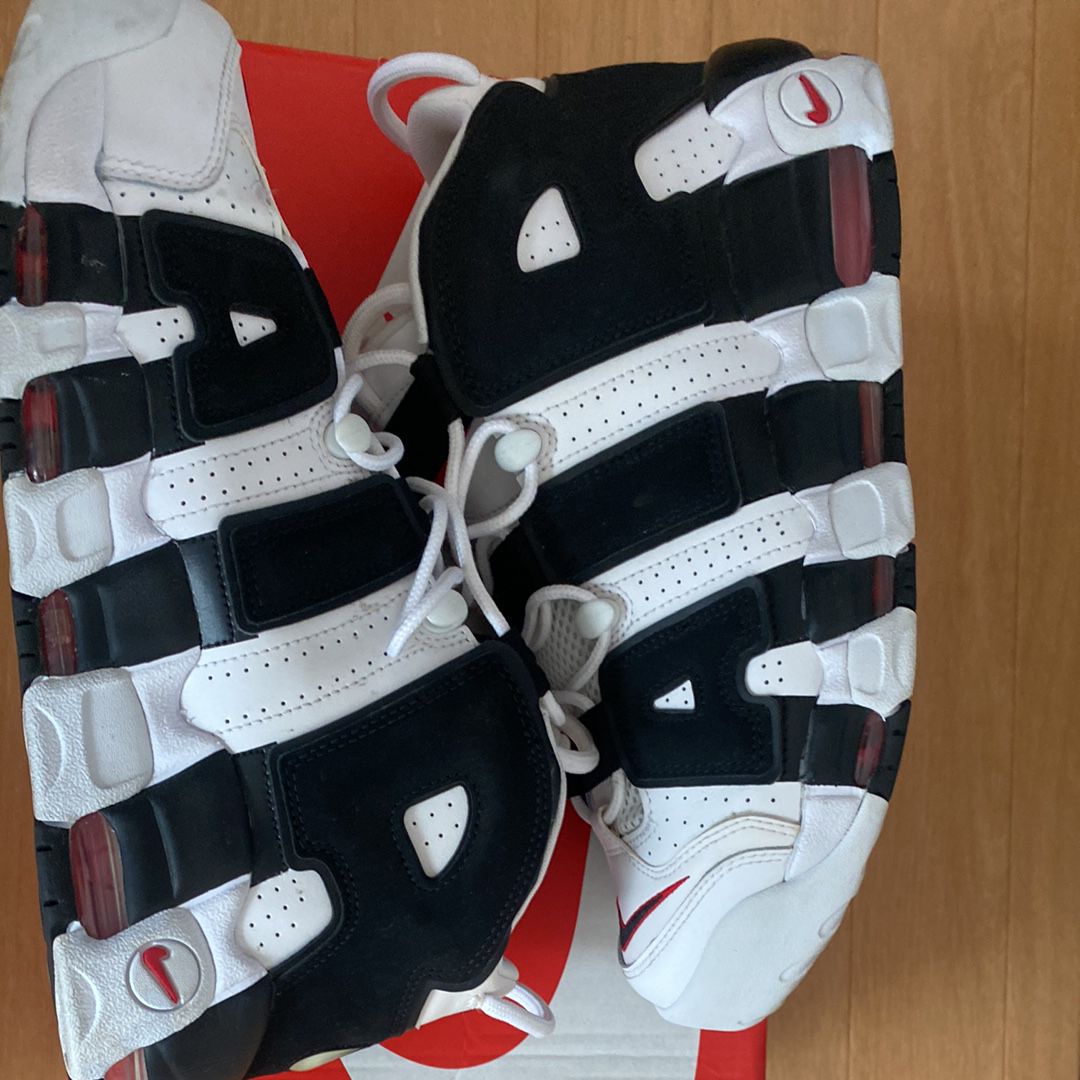 NIKE AIR MORE UPTEMPO "WHITE/BLACK/UNIVERSITY RED"(2020)