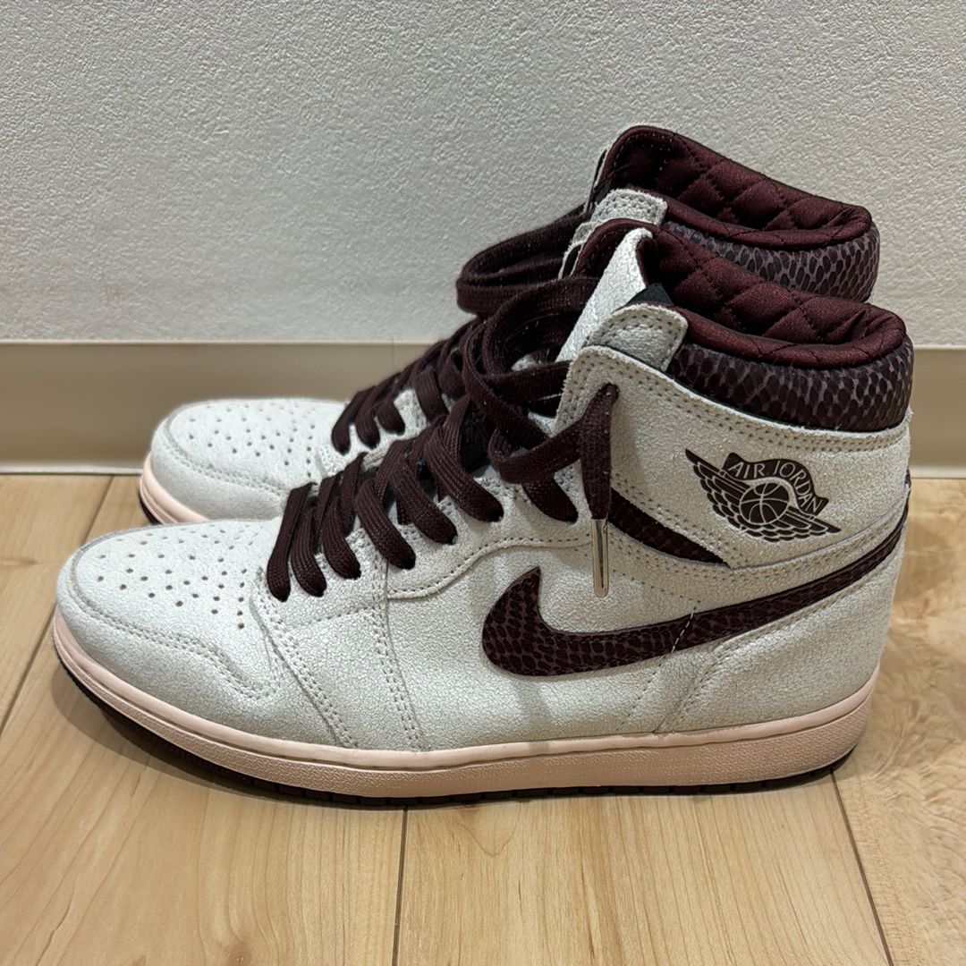 A Ma Maniere × Nike Air Jordan 1 Retro High OG "Sail and Burgundy"