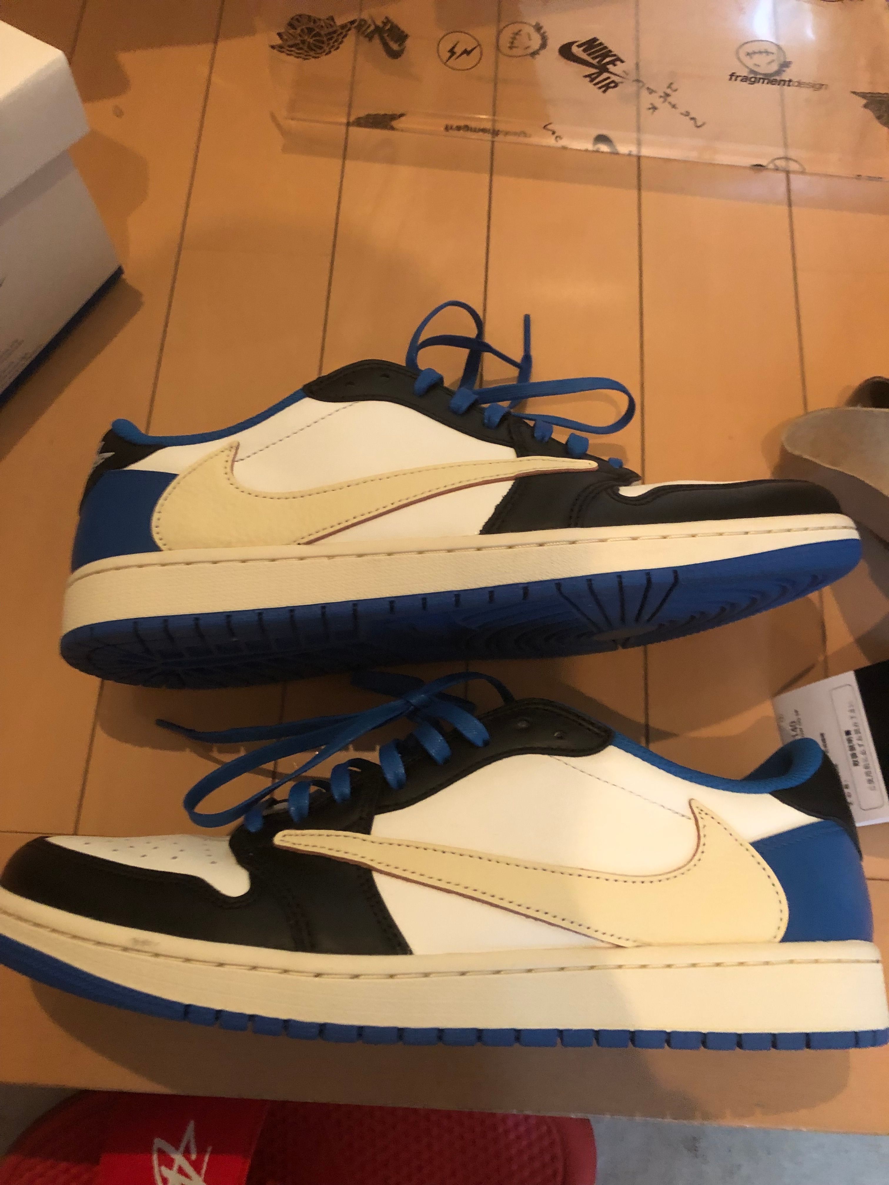 Travis Scott × fragment design × Nike Air Jordan 1 Low OG SP "Military Blue"