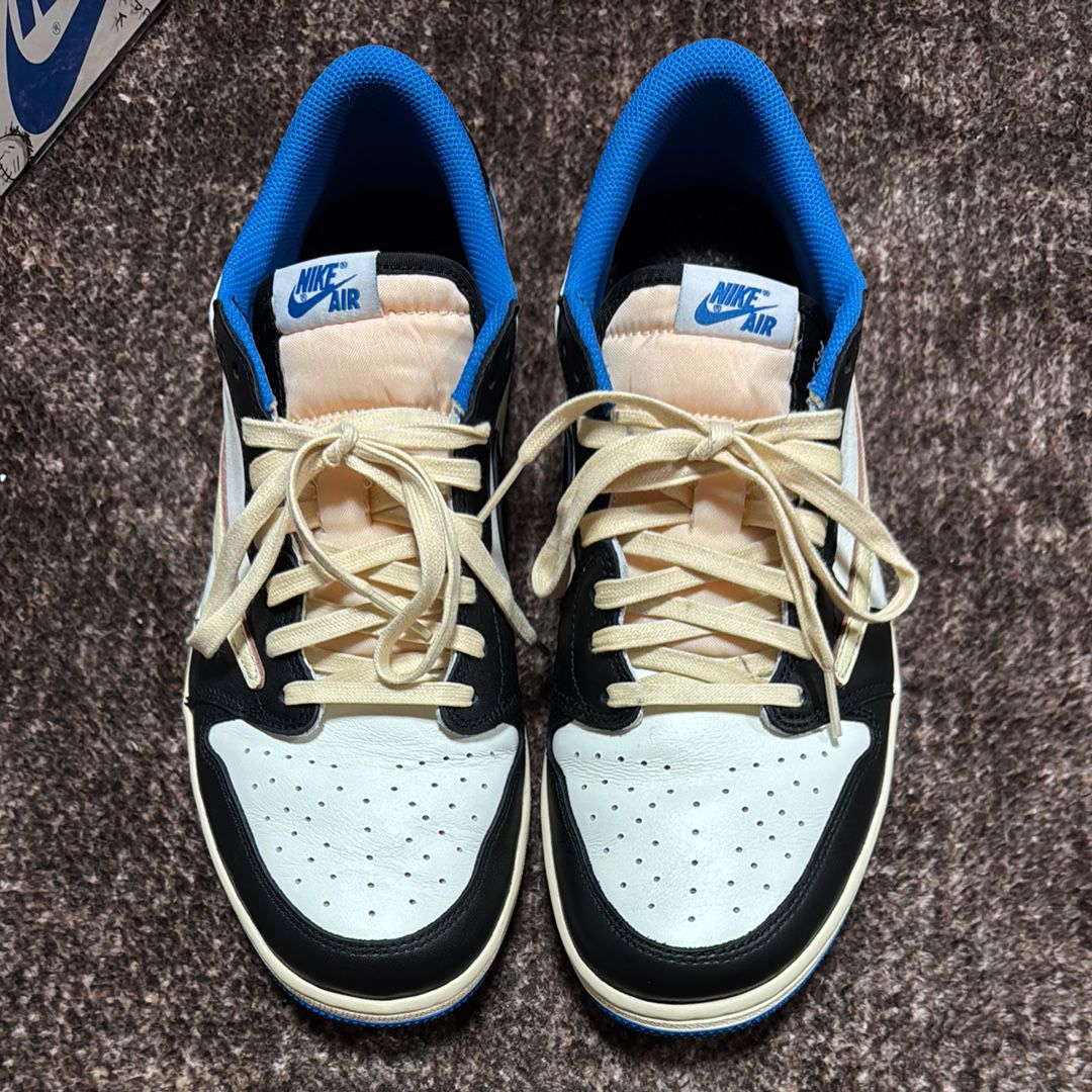 Travis Scott × fragment design × Nike Air Jordan 1 Low OG SP "Military Blue"