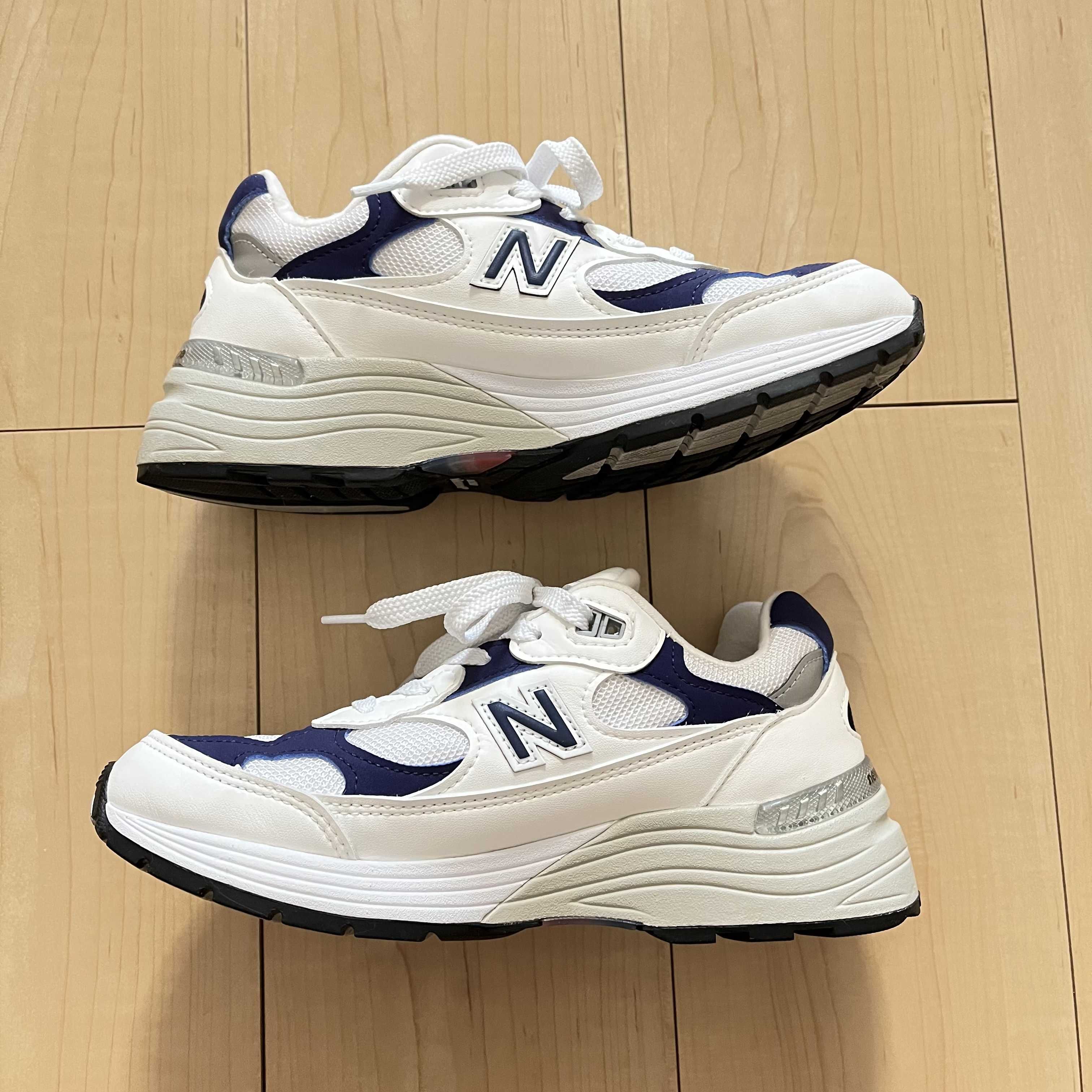 New Balance 992 Made in USA "White Navy"