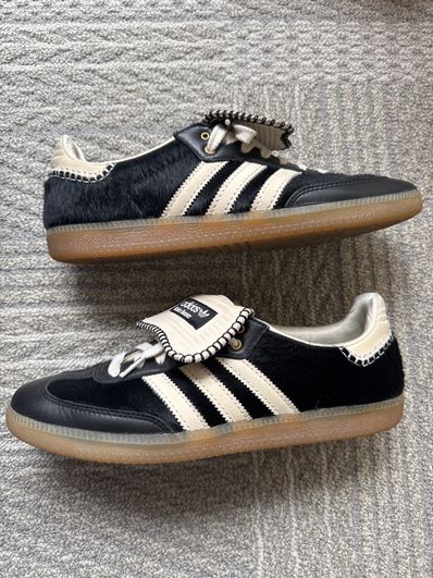 Wales Bonner × adidas Samba Pony Tonal Low "Core Black/Cream White"