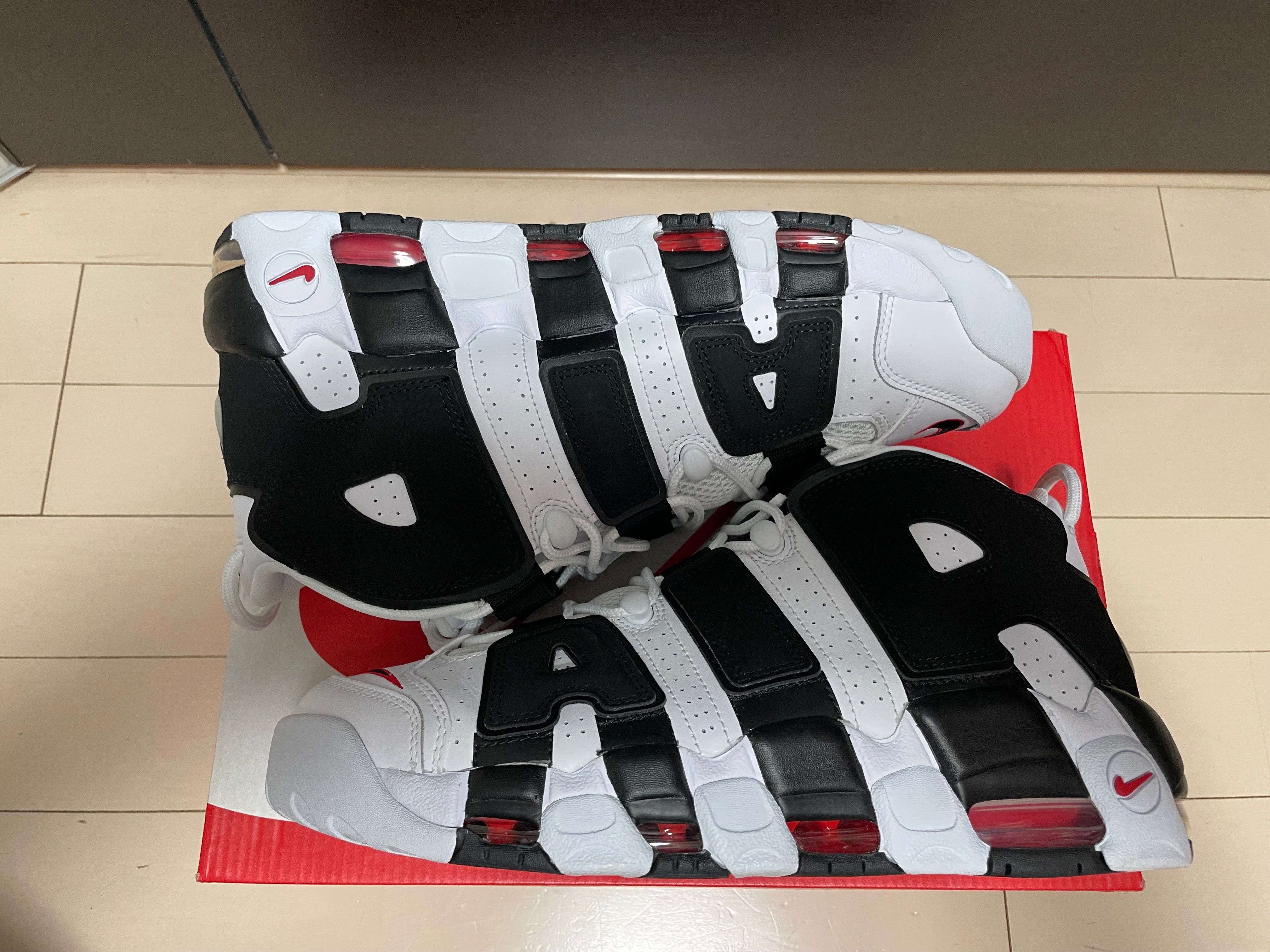 NIKE AIR MORE UPTEMPO "WHITE/BLACK/UNIVERSITY RED"(2020)