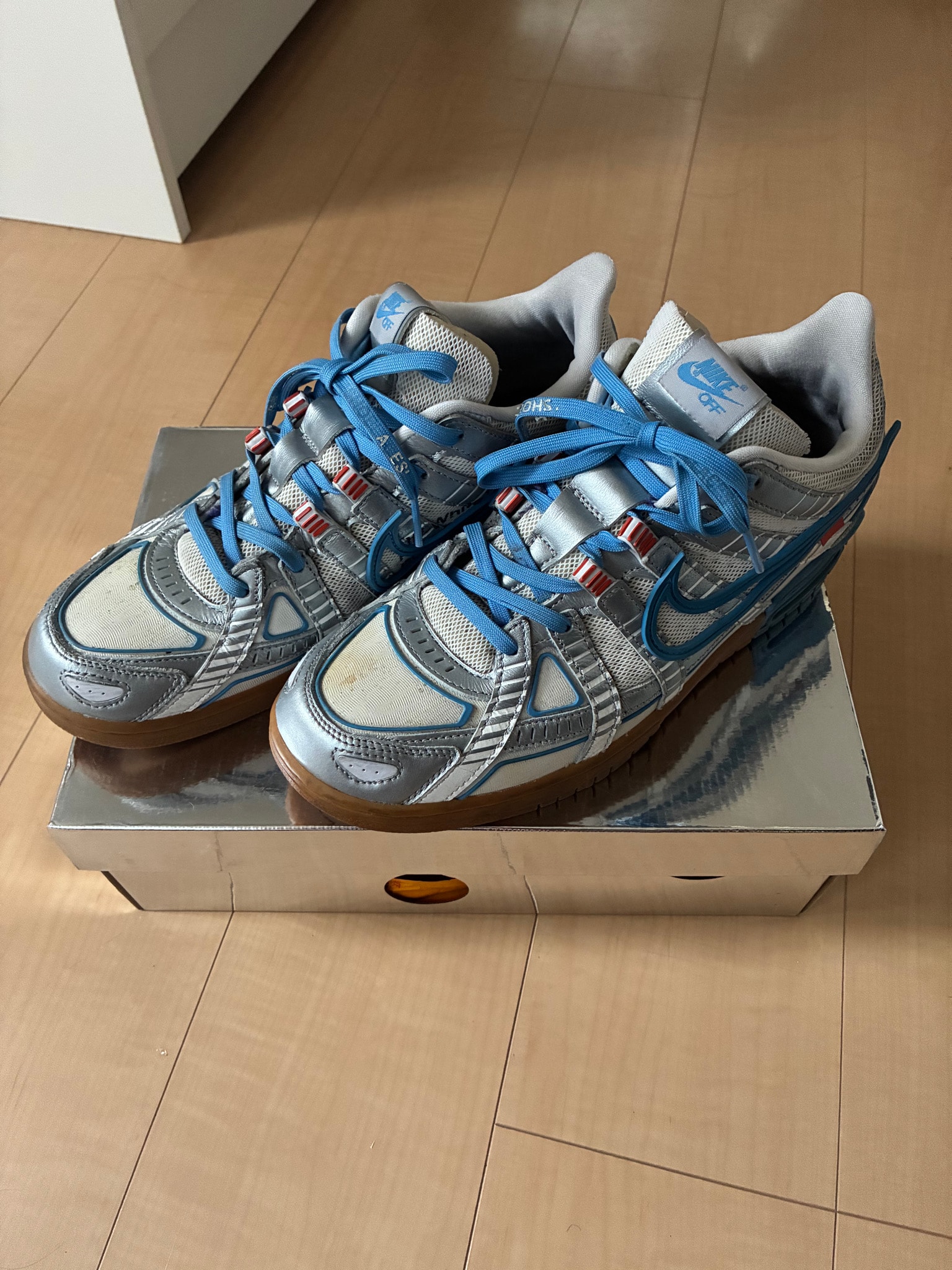 Off-White × Nike Air Rubber Dunk "White/University Blue" 