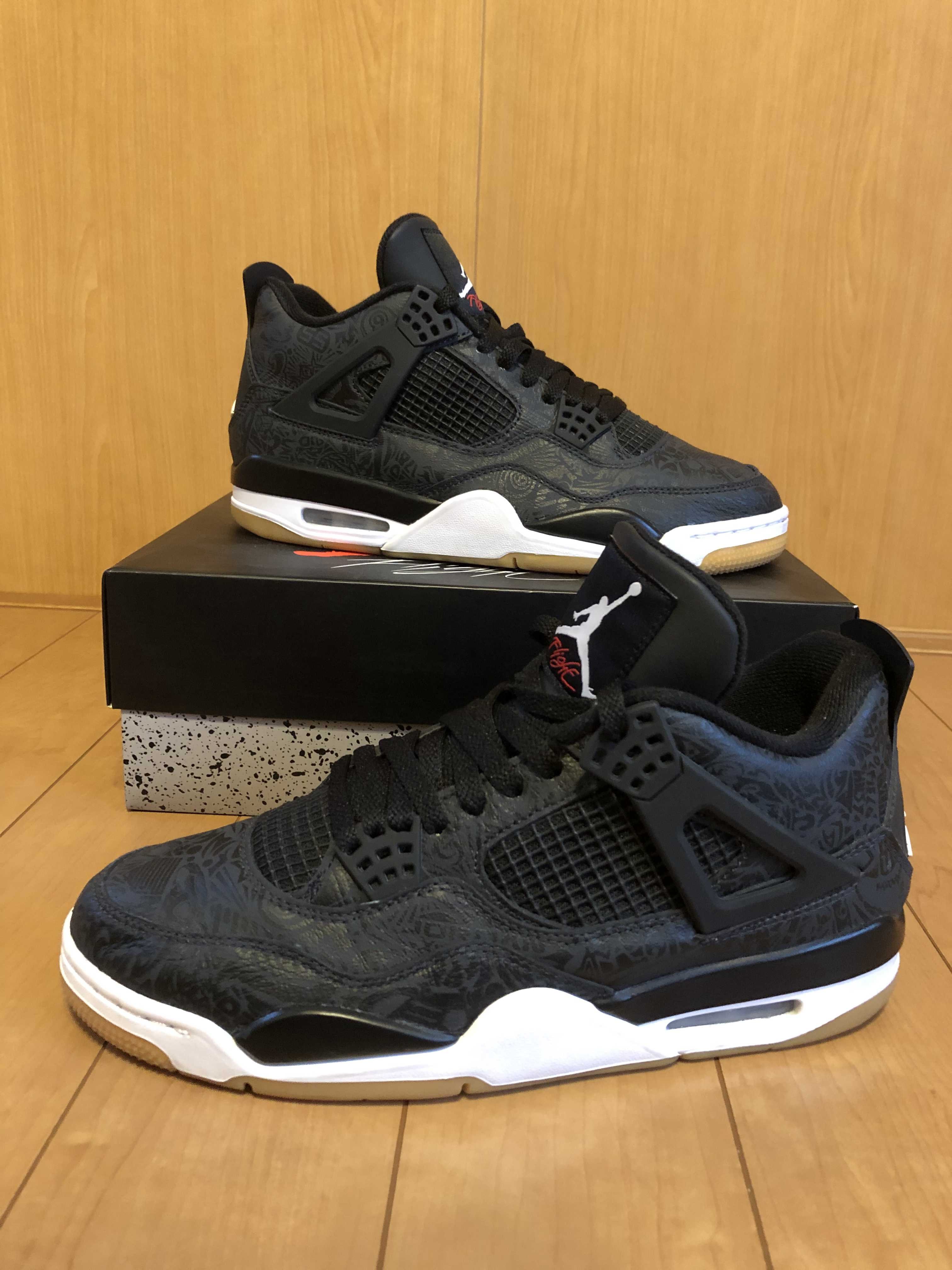 Nike Air Jordan 4 Retro "Laser Black/Gum"