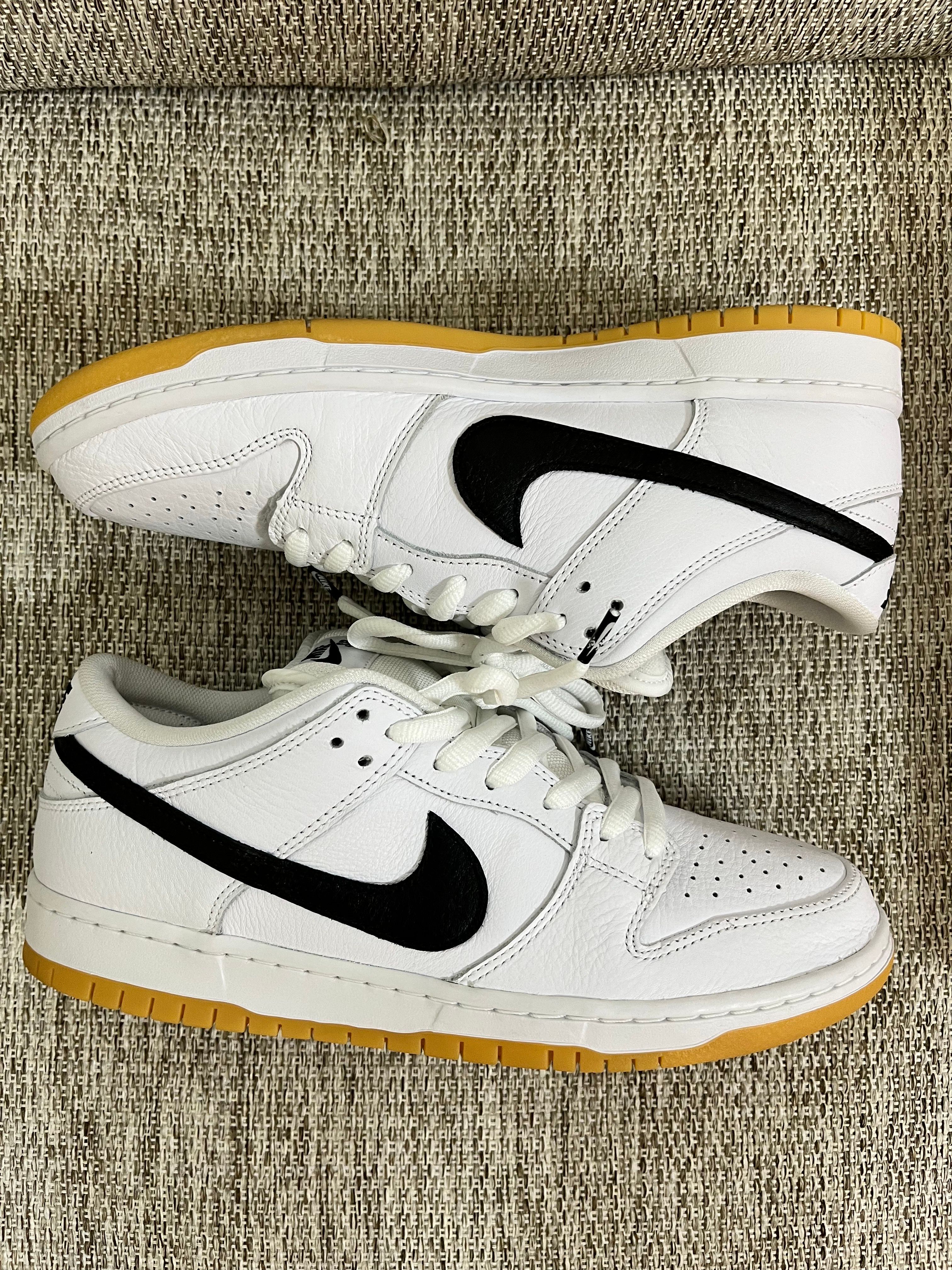Nike SB Dunk Low Pro "White/Black-White-Gum Light Brown"