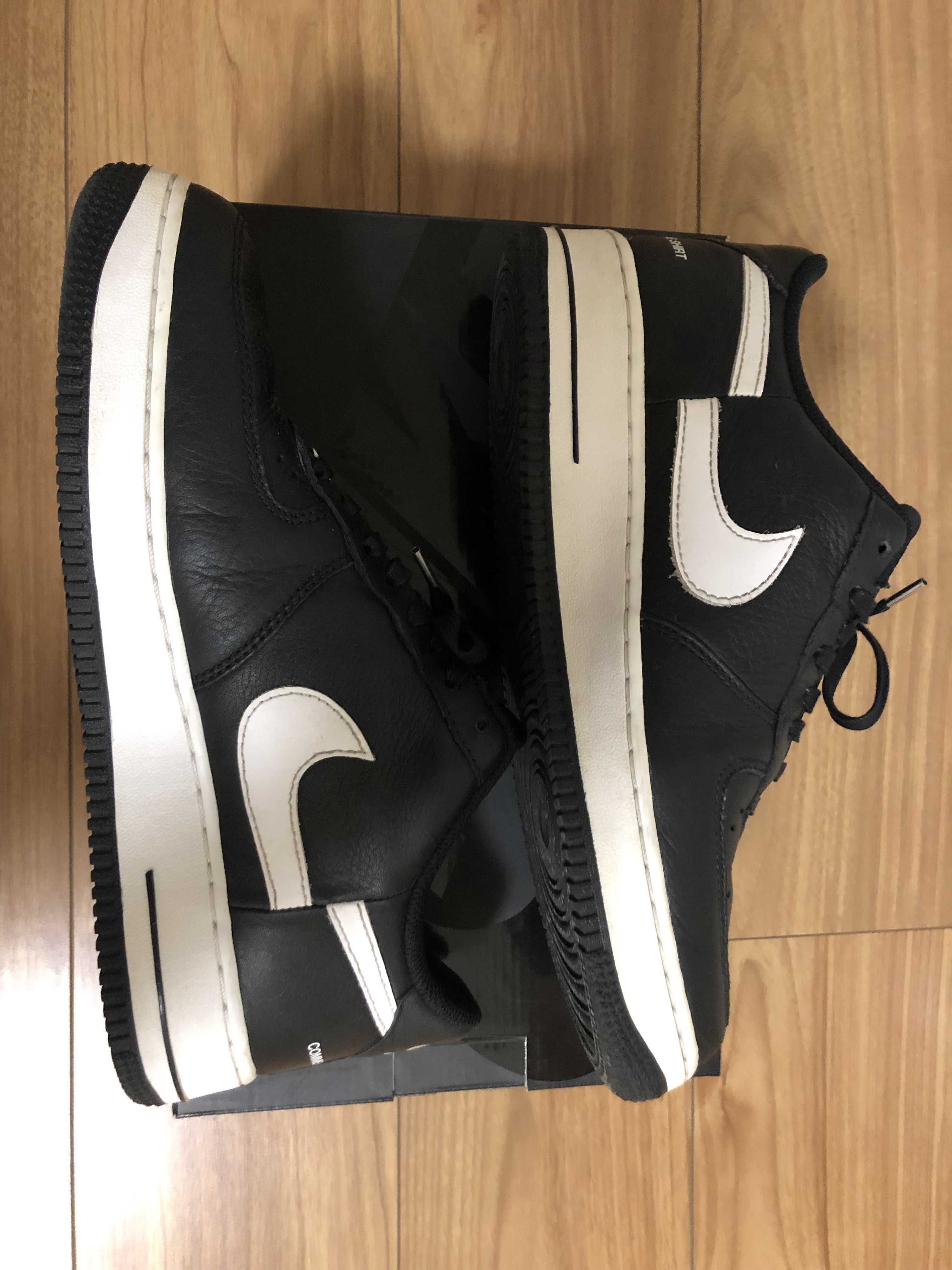 Supreme × COMME des GARCONS SHIRT × Nike Air Force 1 Low "Black/White" (2018)