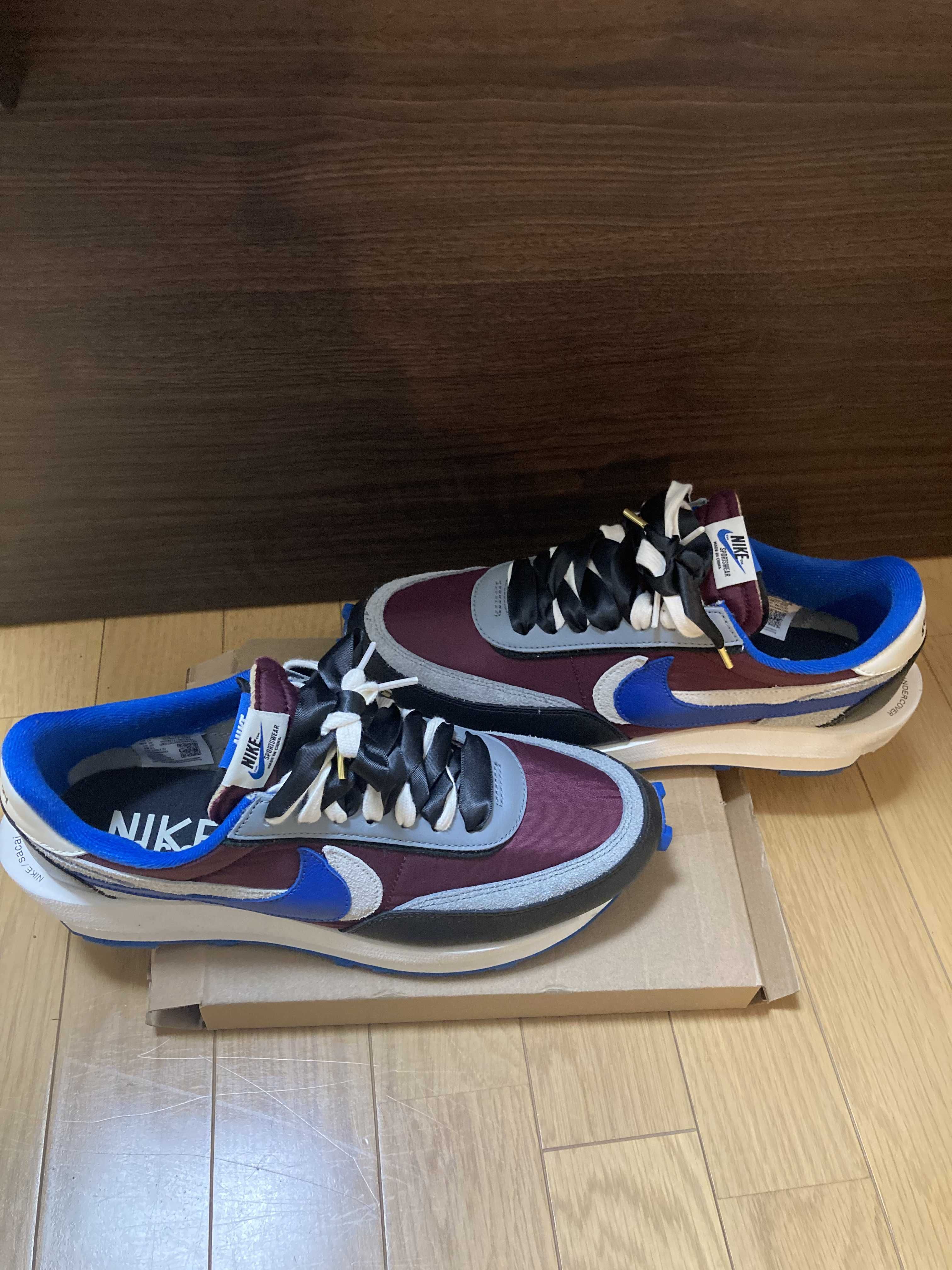 UNDERCOVER × sacai × Nike LD Waffle "Night Maroon/Pale Ivory-Ground Grey-Team Royal"