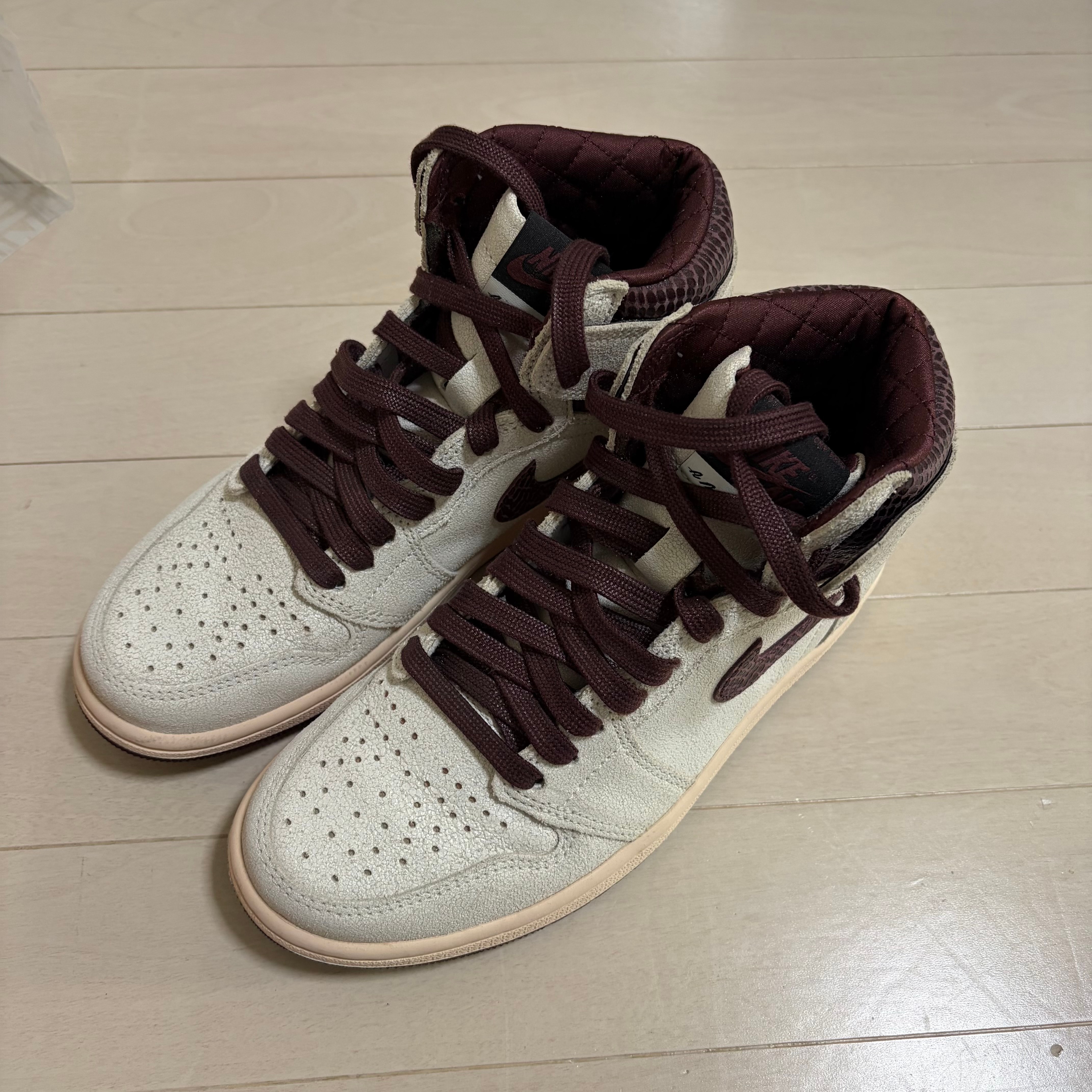 A Ma Maniere × Nike Air Jordan 1 Retro High OG "Sail and Burgundy"