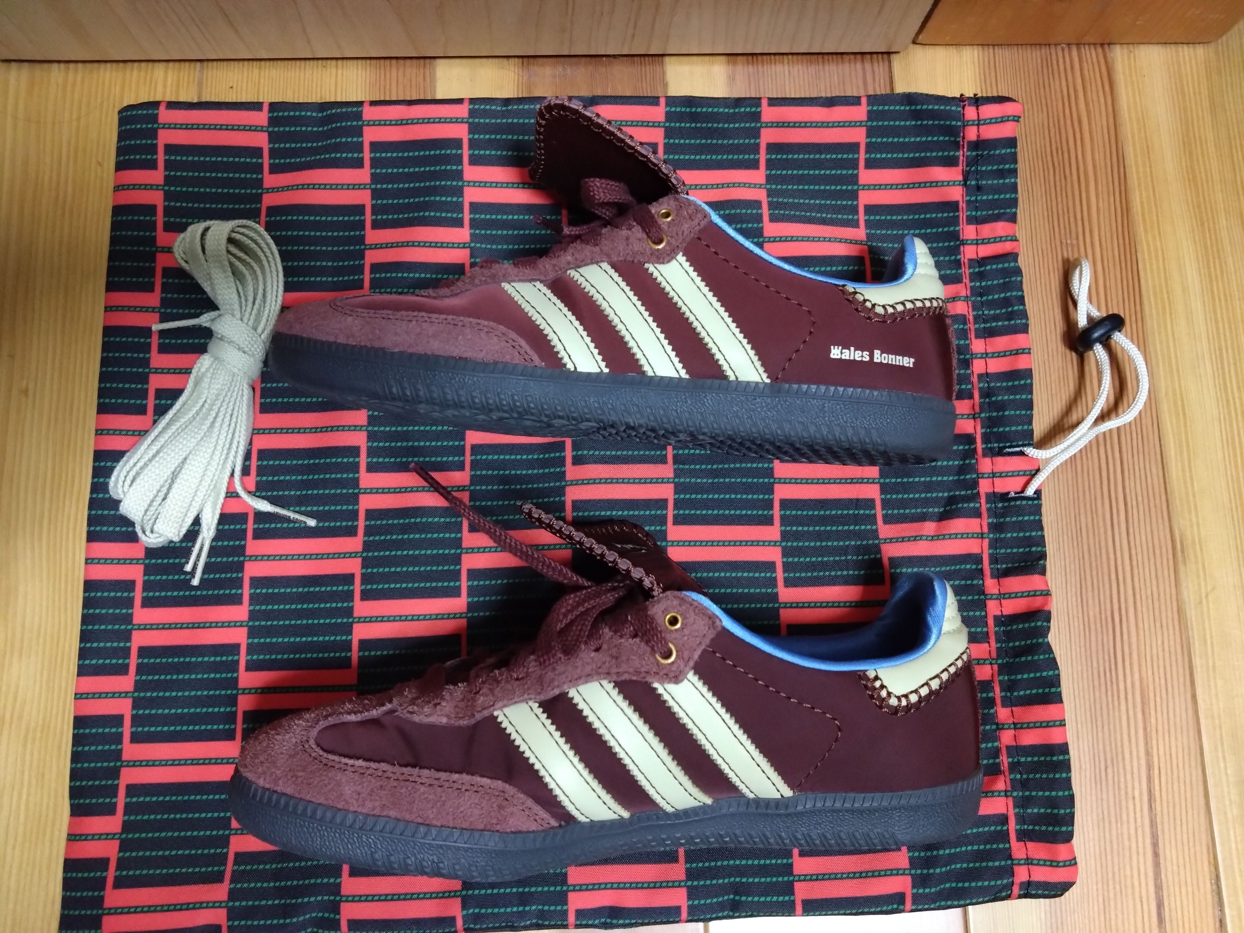 Wales Bonner × adidas Samba Nylon Low "Fox Brown/Sandy Beige/Lucky Blue"
