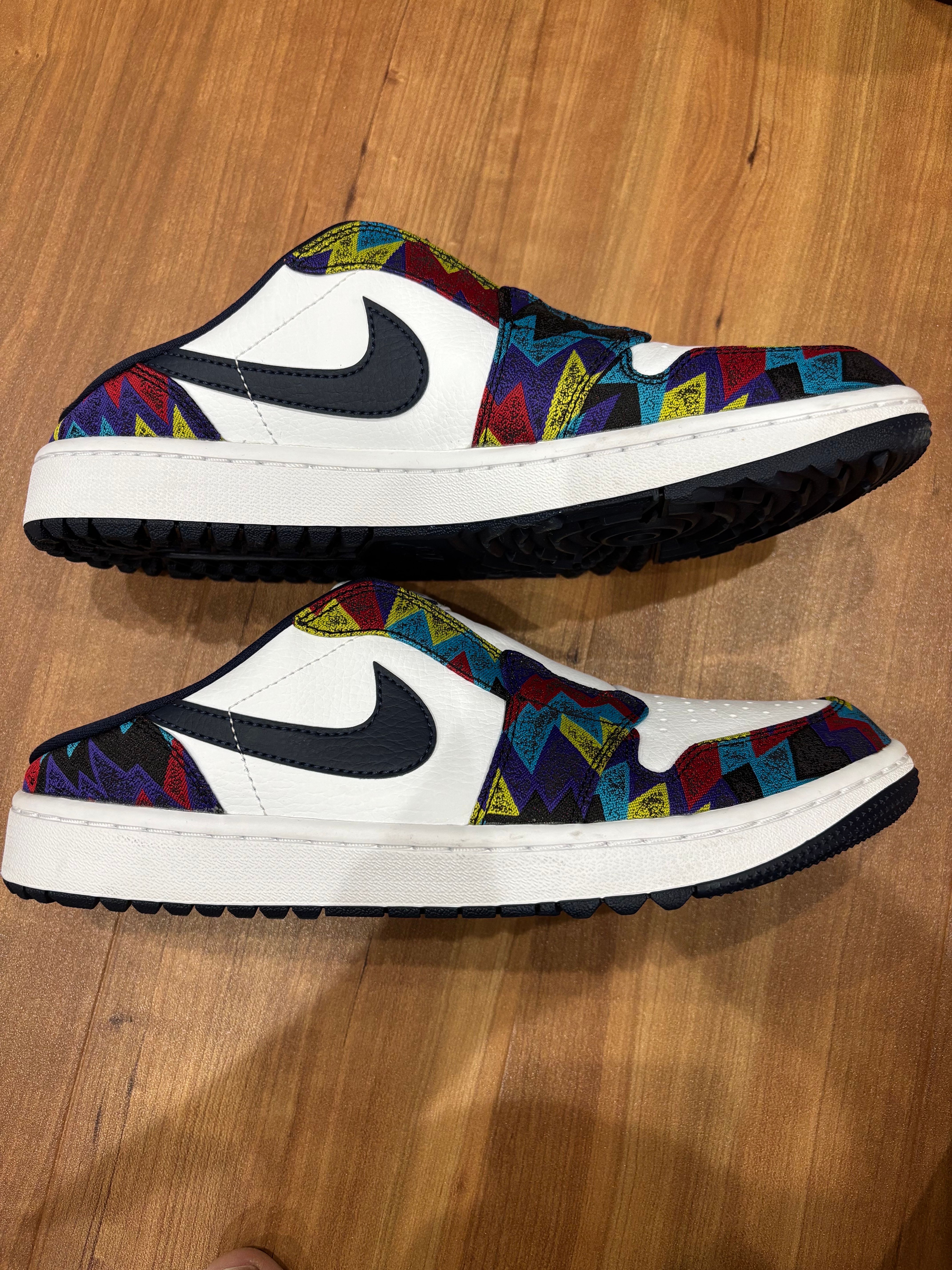 Nike Air Jordan 1 Mule Golf "White/Speed Yellow/University Red/Obsidian"