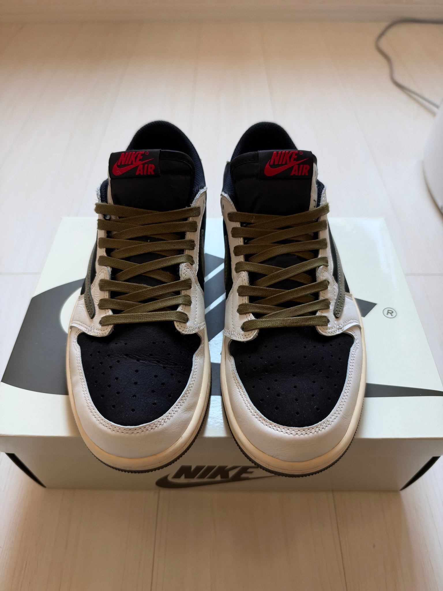 Travis Scott × Nike Women's Air Jordan 1 Low OG "Medium Olive"