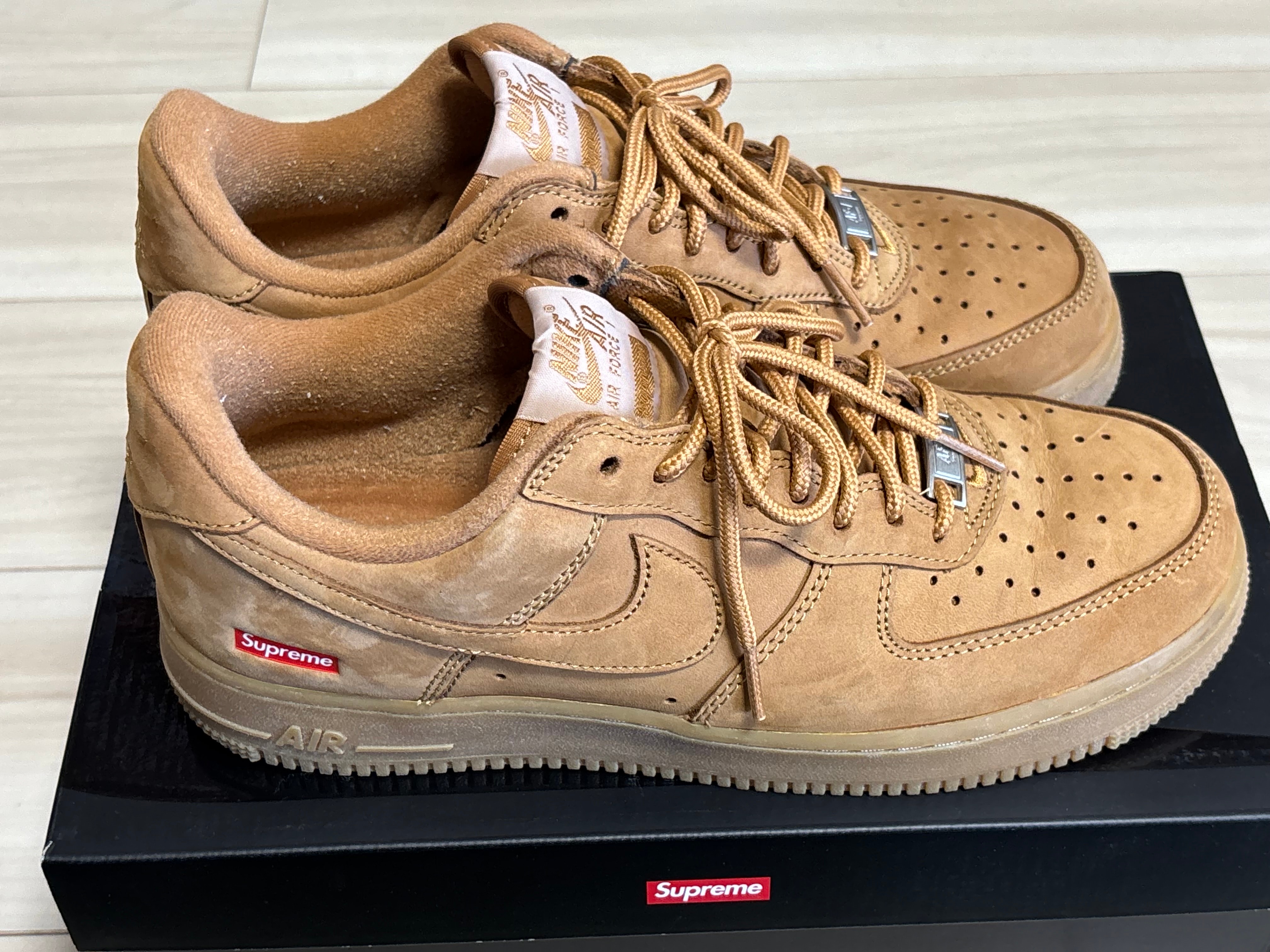 Supreme × Nike Air Force 1 Low "Flax/Wheat"