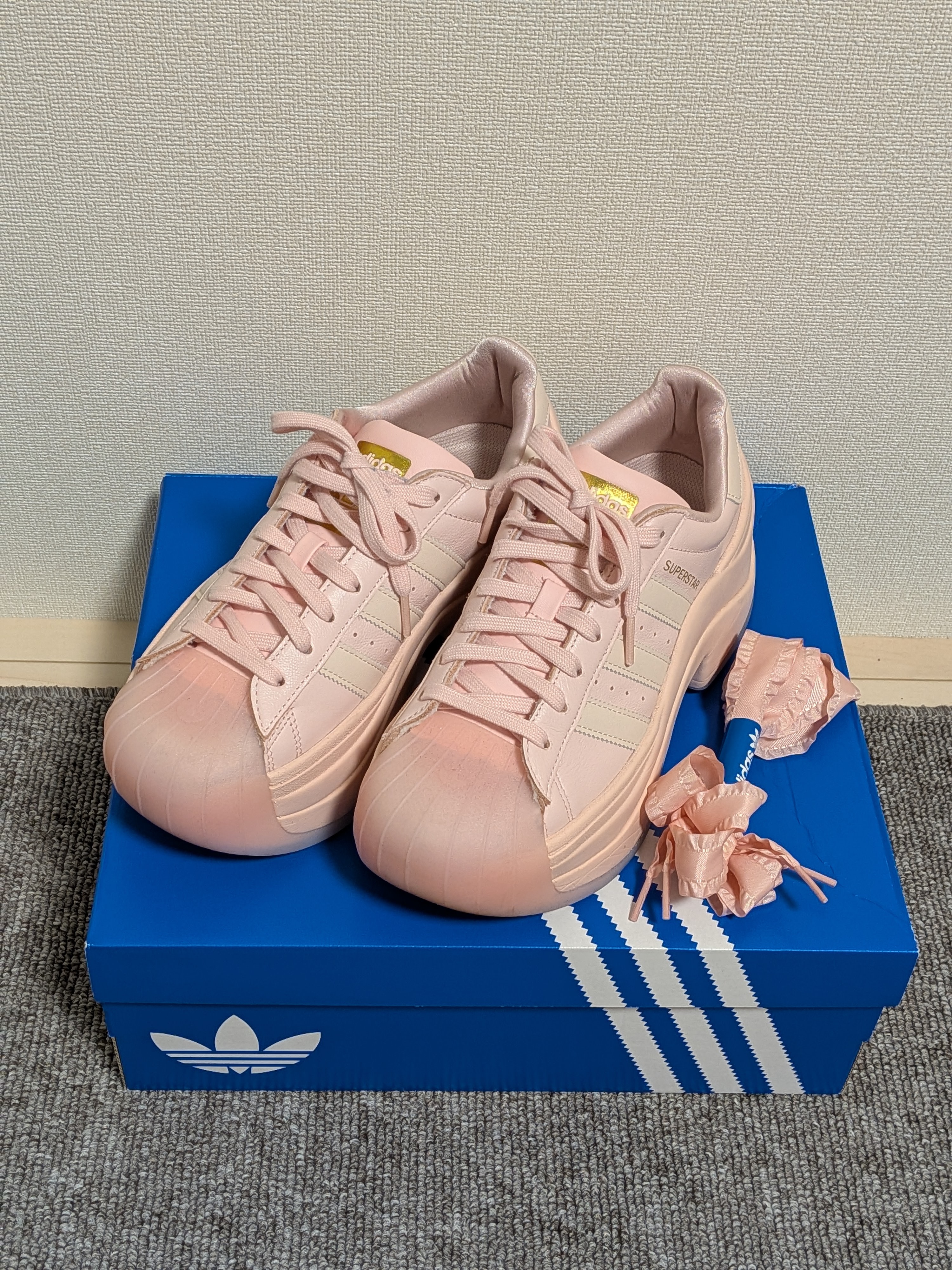 adidas Women's Superstar Bold "Sandy Pink/Wonder Quartz/Gold Metallic"