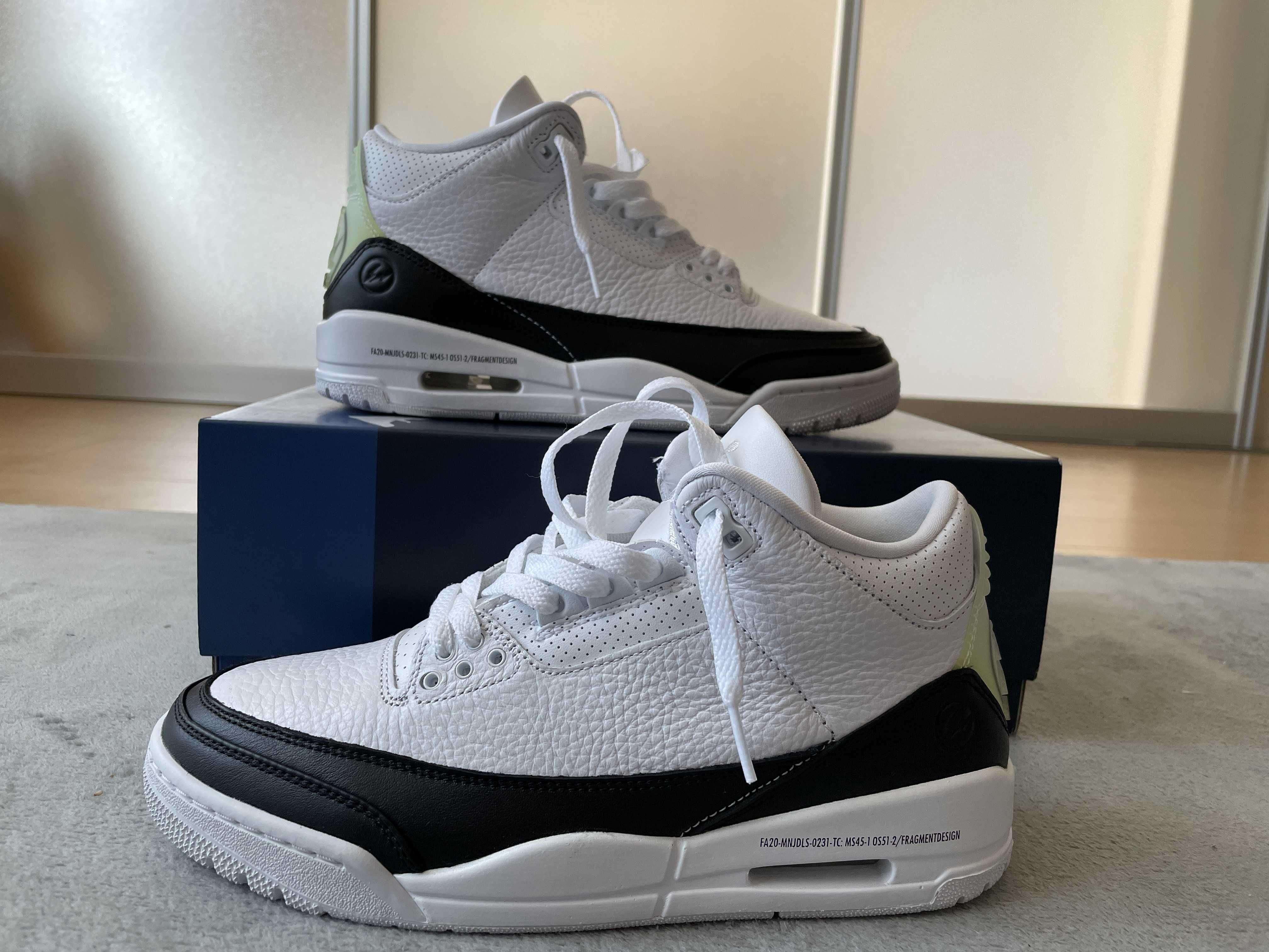 Fragment × Nike Air Jordan 3 "White/Black"