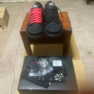 Travis Scott × Nike Air Jordan 1 Low OG SP "Black Phantom"