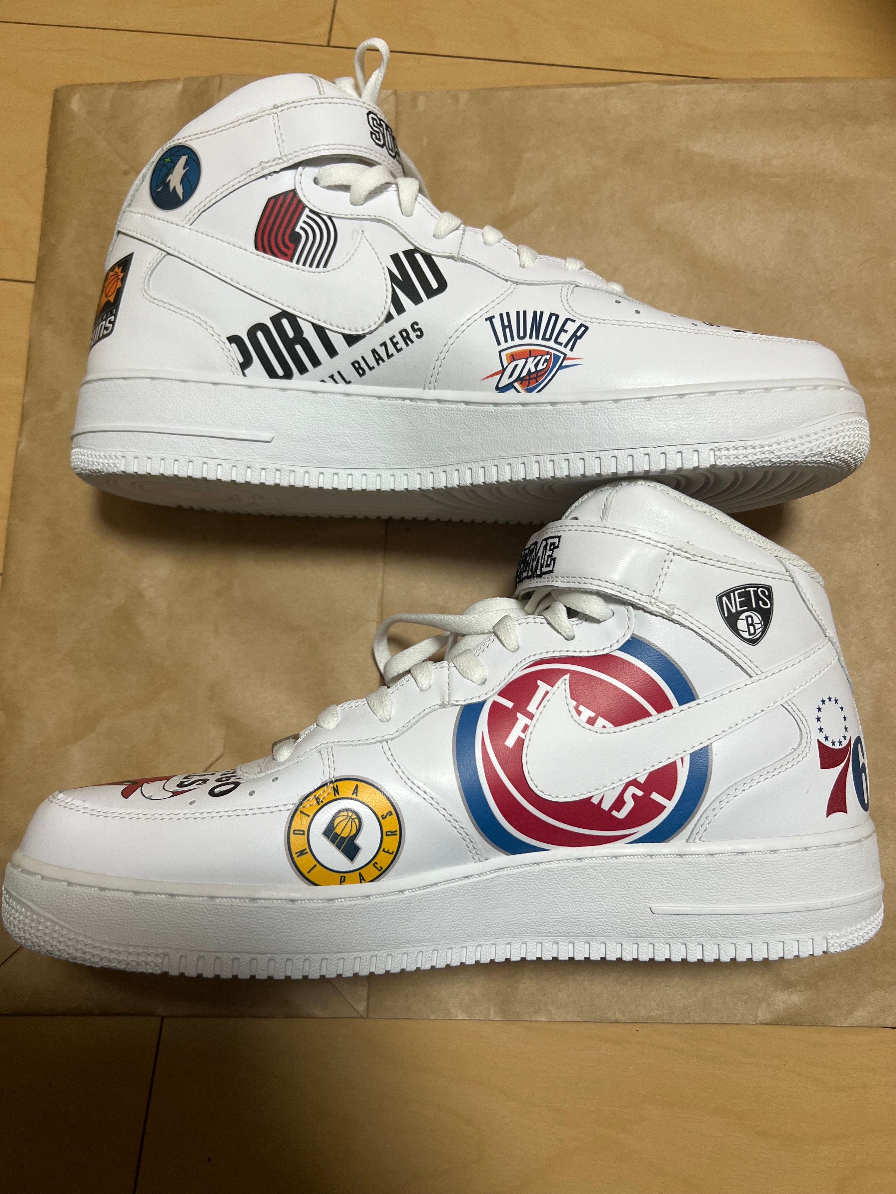 Supreme × NBA × Nike Air Force 1 Mid '07 "White"