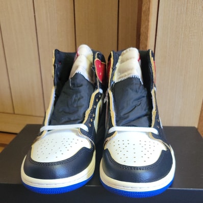 fragment design × UNION × Nike Air Jordan 1 High OG "Black/Varsity Red"