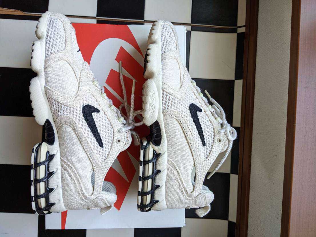 Stussy × Nike Air Zoom Spiridon CG 2 "Fossil/Black"