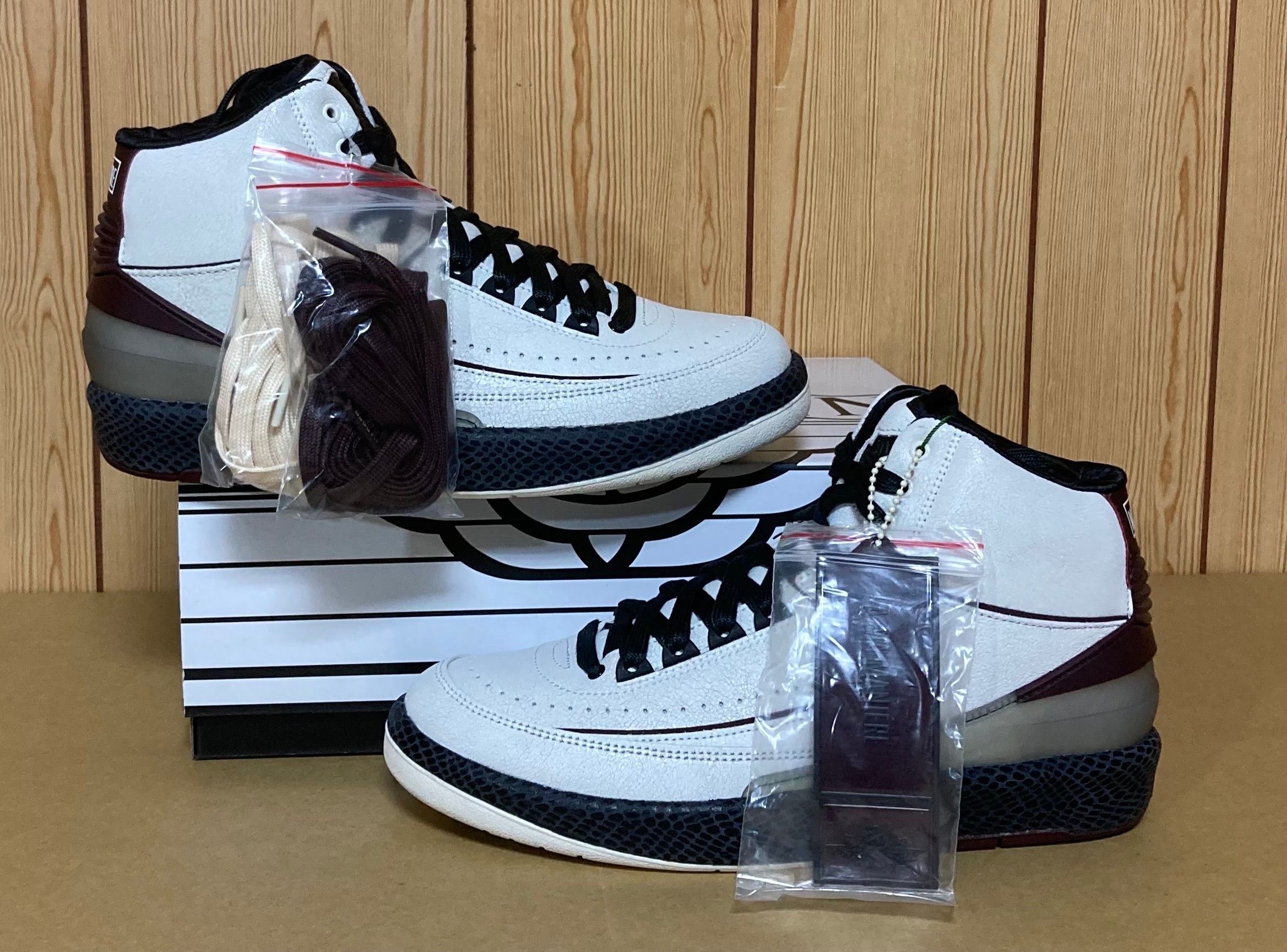 A Ma Maniere × Nike Air Jordan 2 "Airness/Sail and Burgundy"